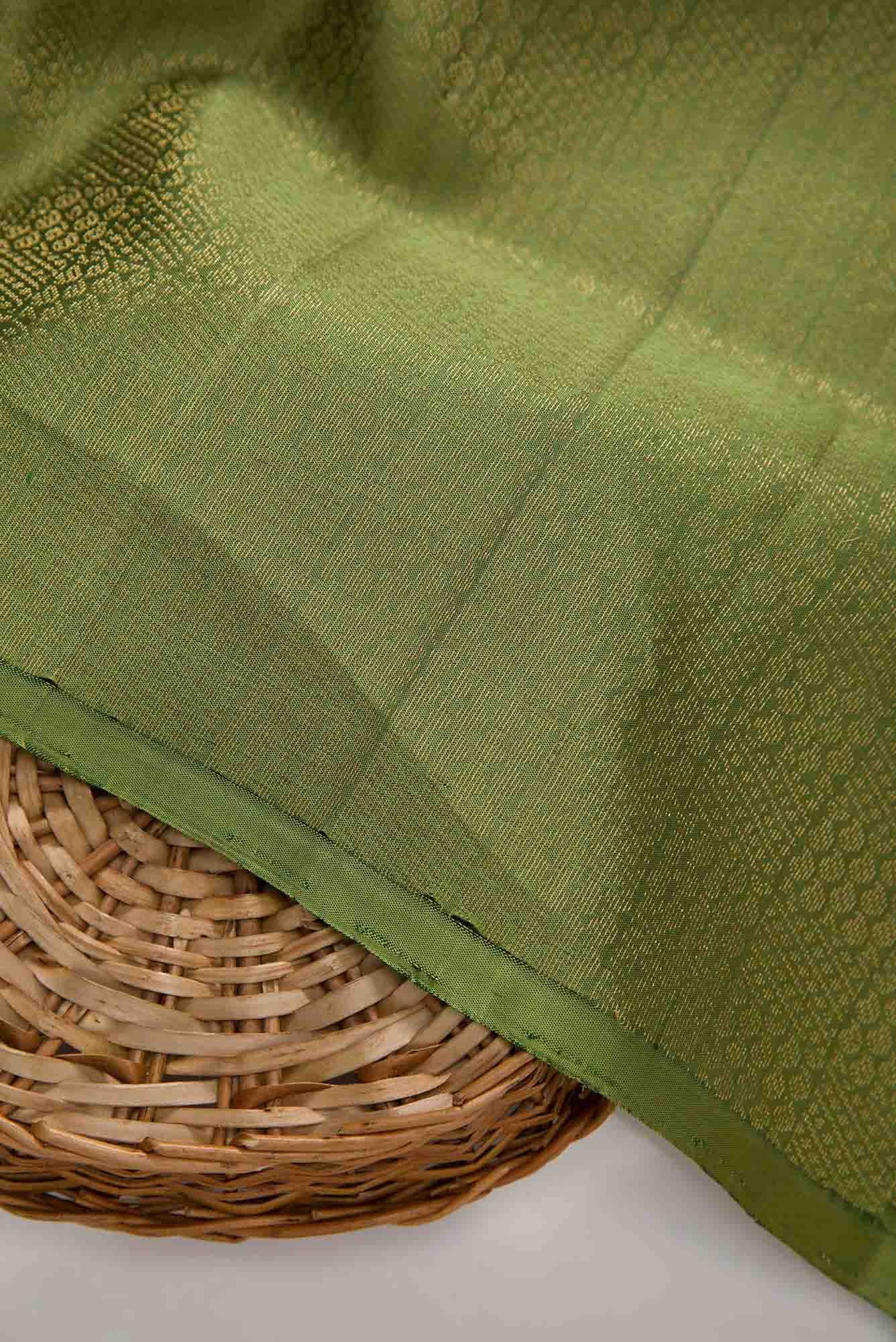 Green Kanchipuram Silk Dress Material