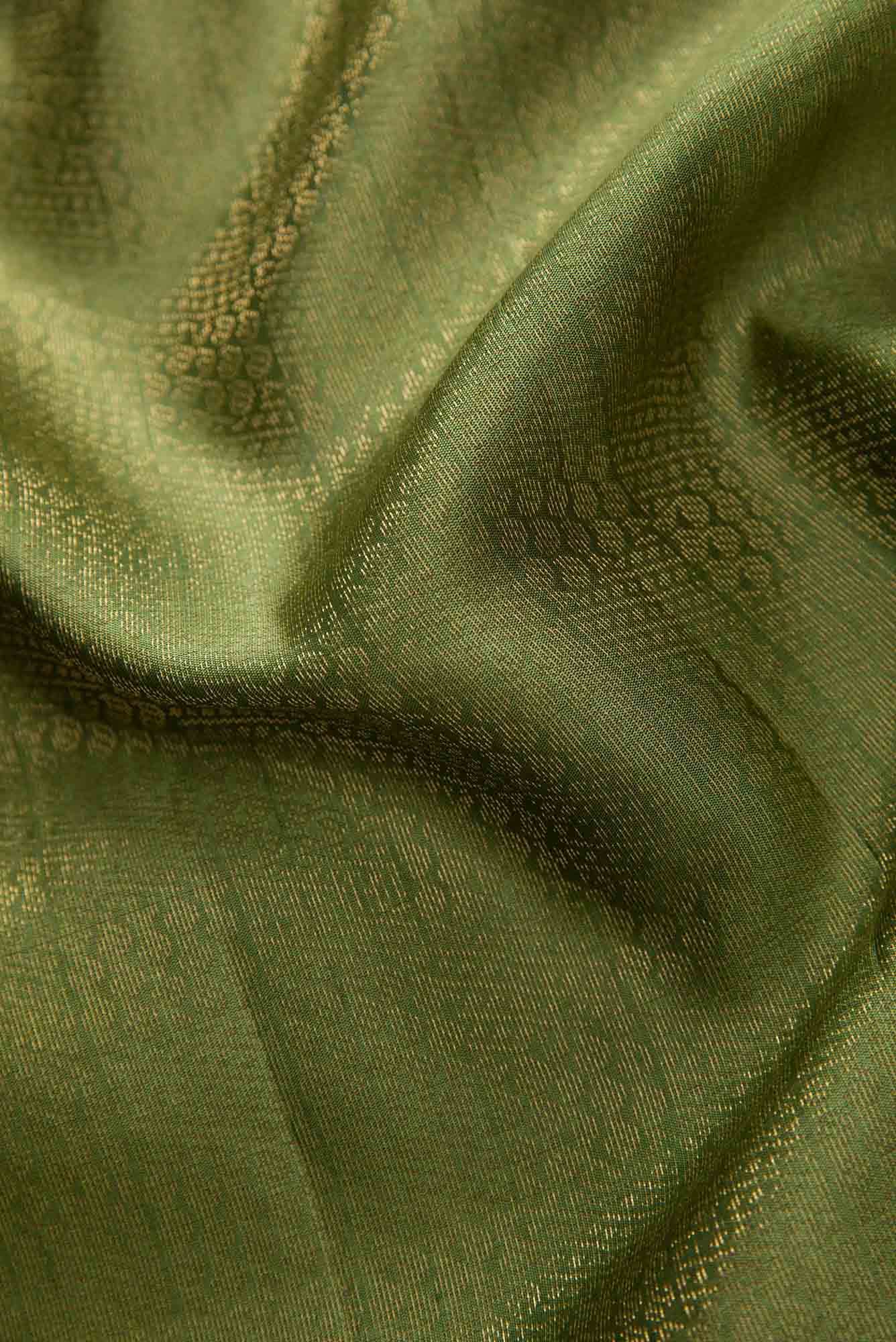 Green Kanchipuram Silk Dress Material