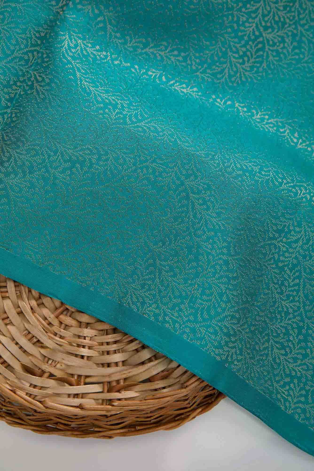 Blue Kanchipuram Silk Dress Material