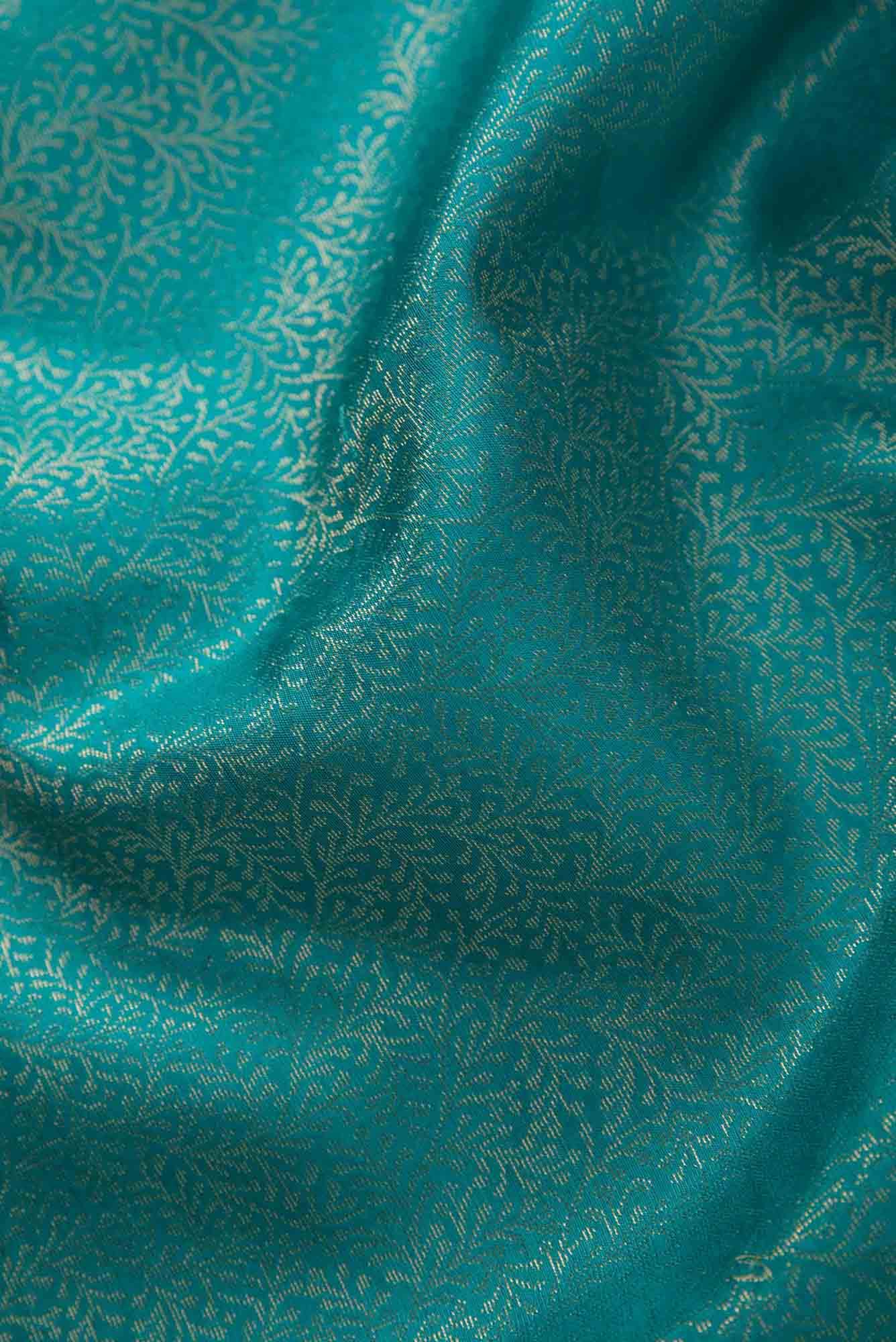 Blue Kanchipuram Silk Dress Material