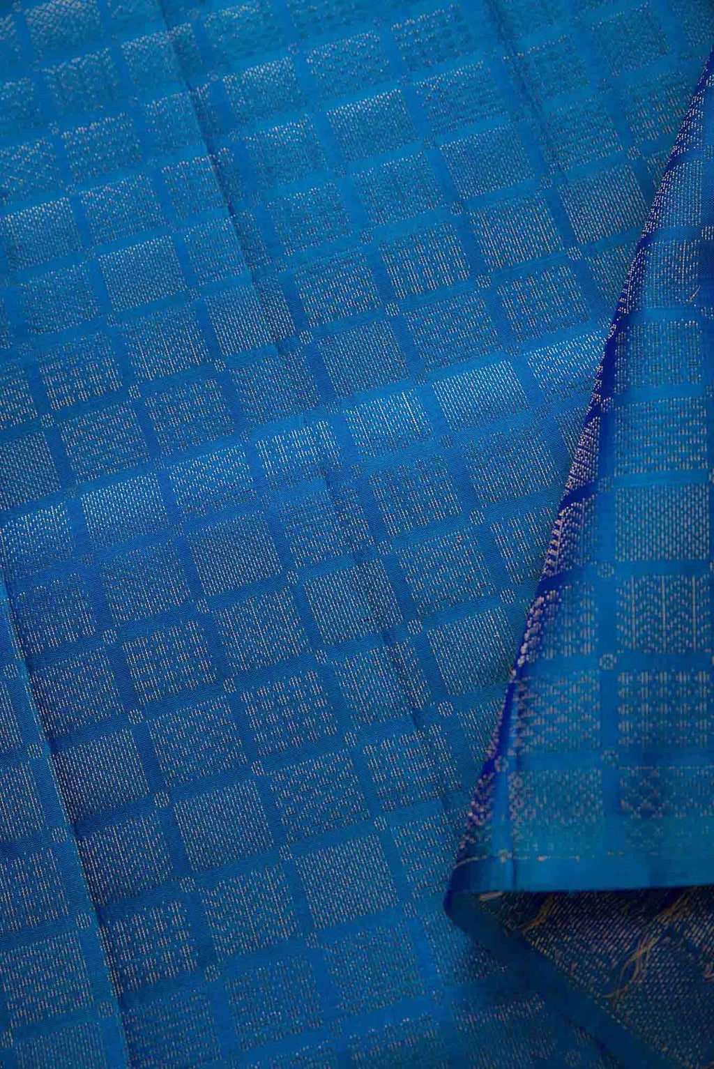 Blue Kanchipuram Silk Dress Material