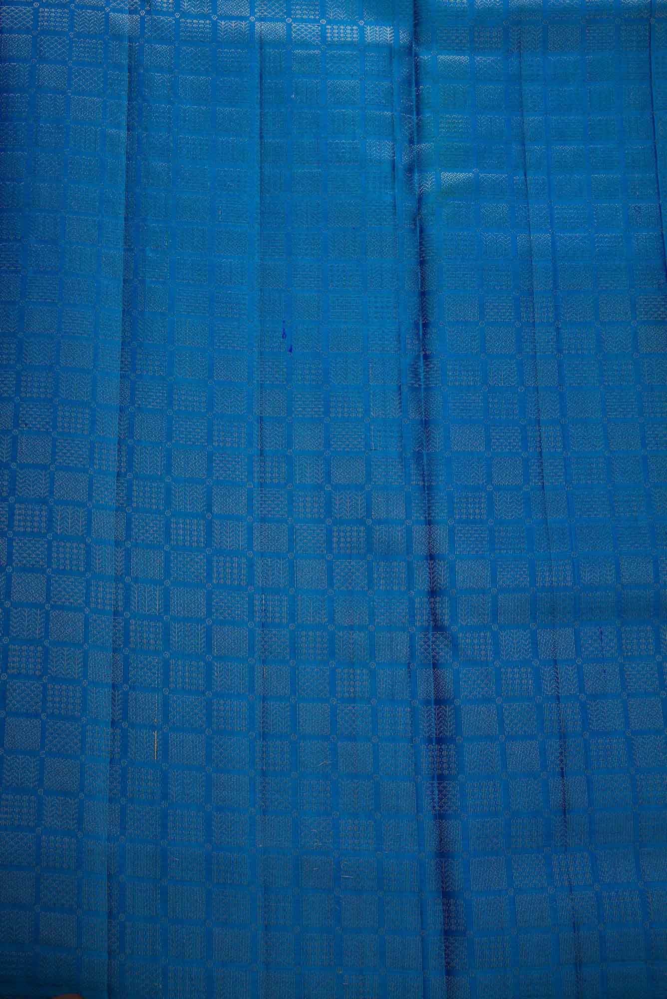 Blue Kanchipuram Silk Dress Material