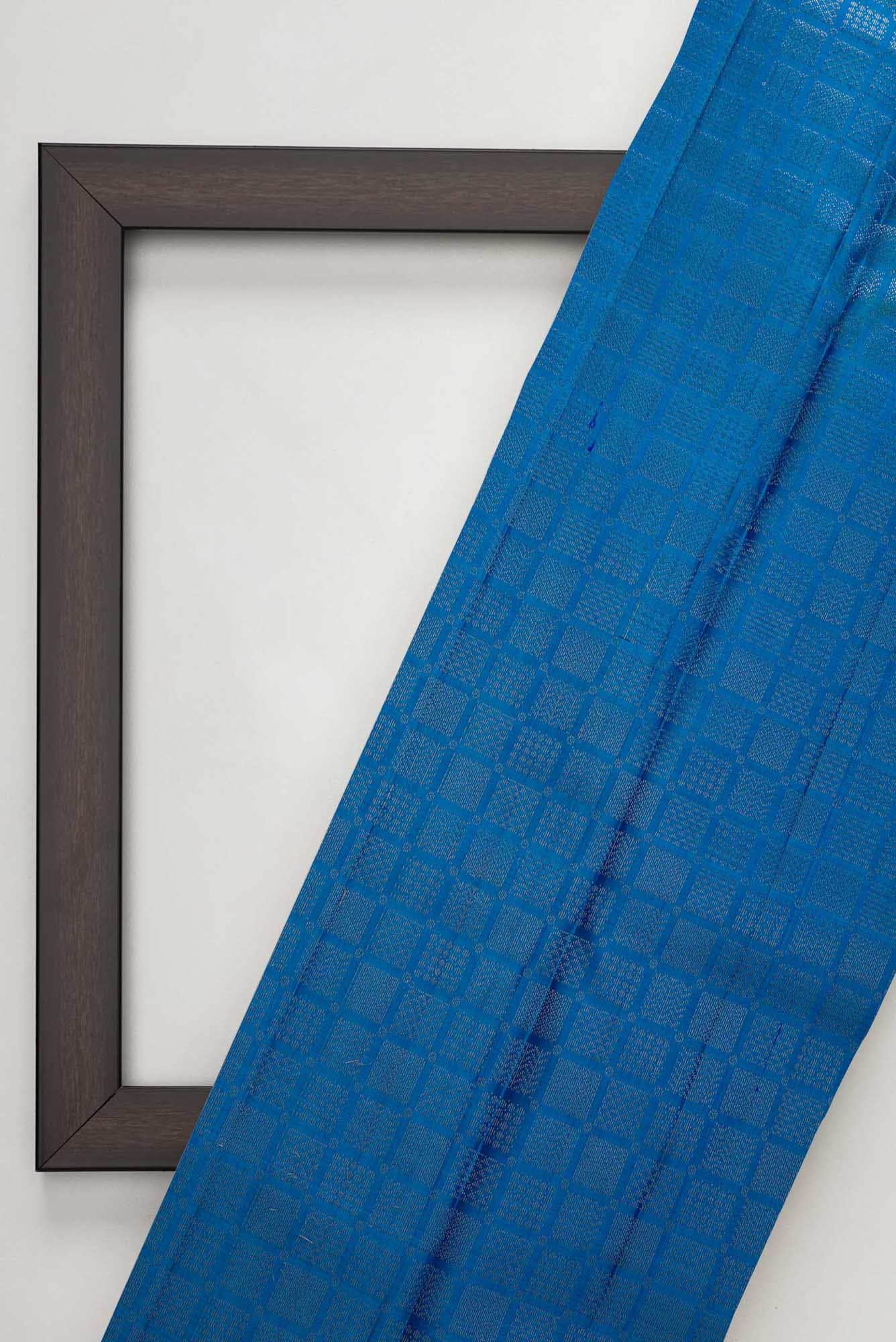Blue Kanchipuram Silk Dress Material