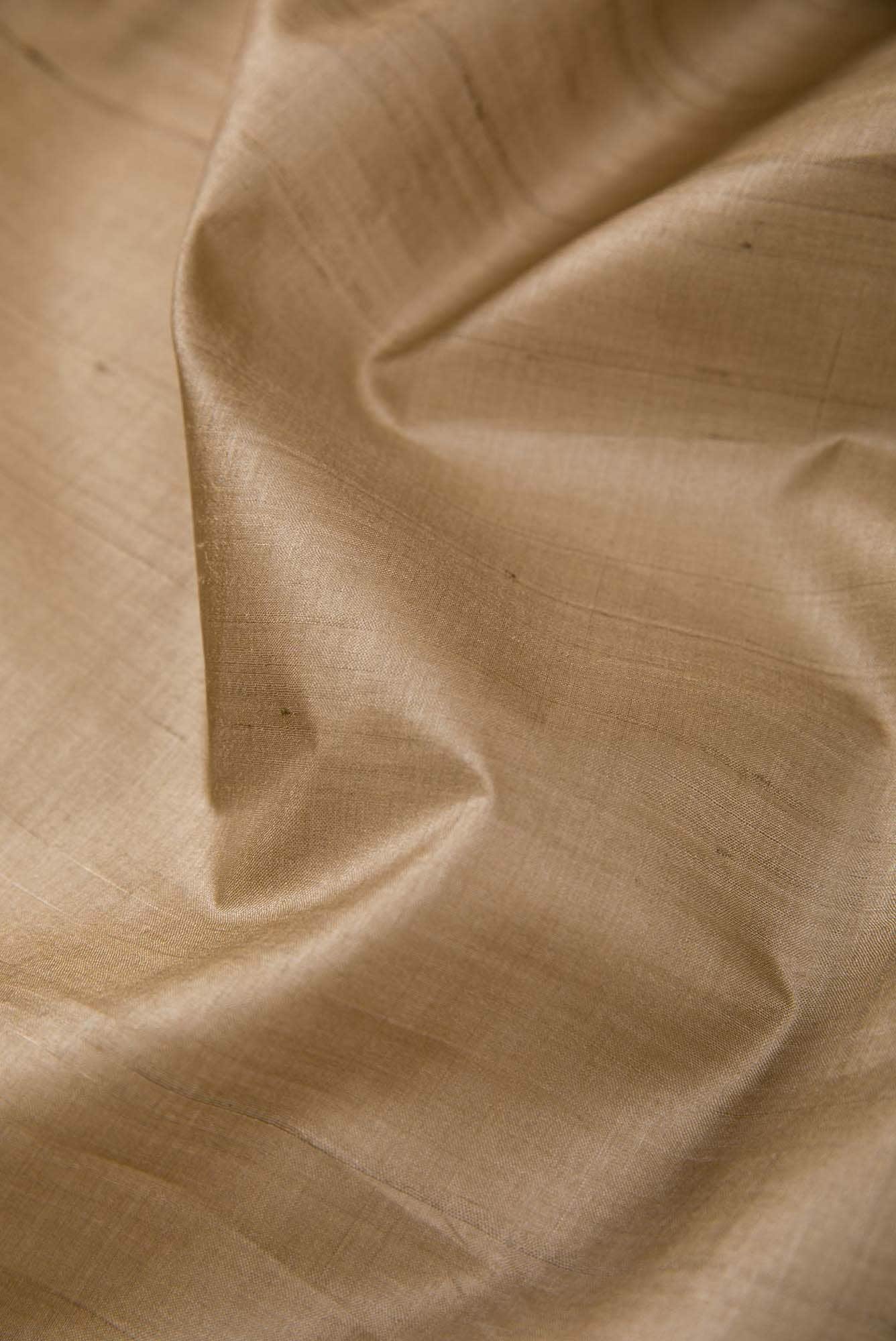 Brown Tussar Silk Dress Material