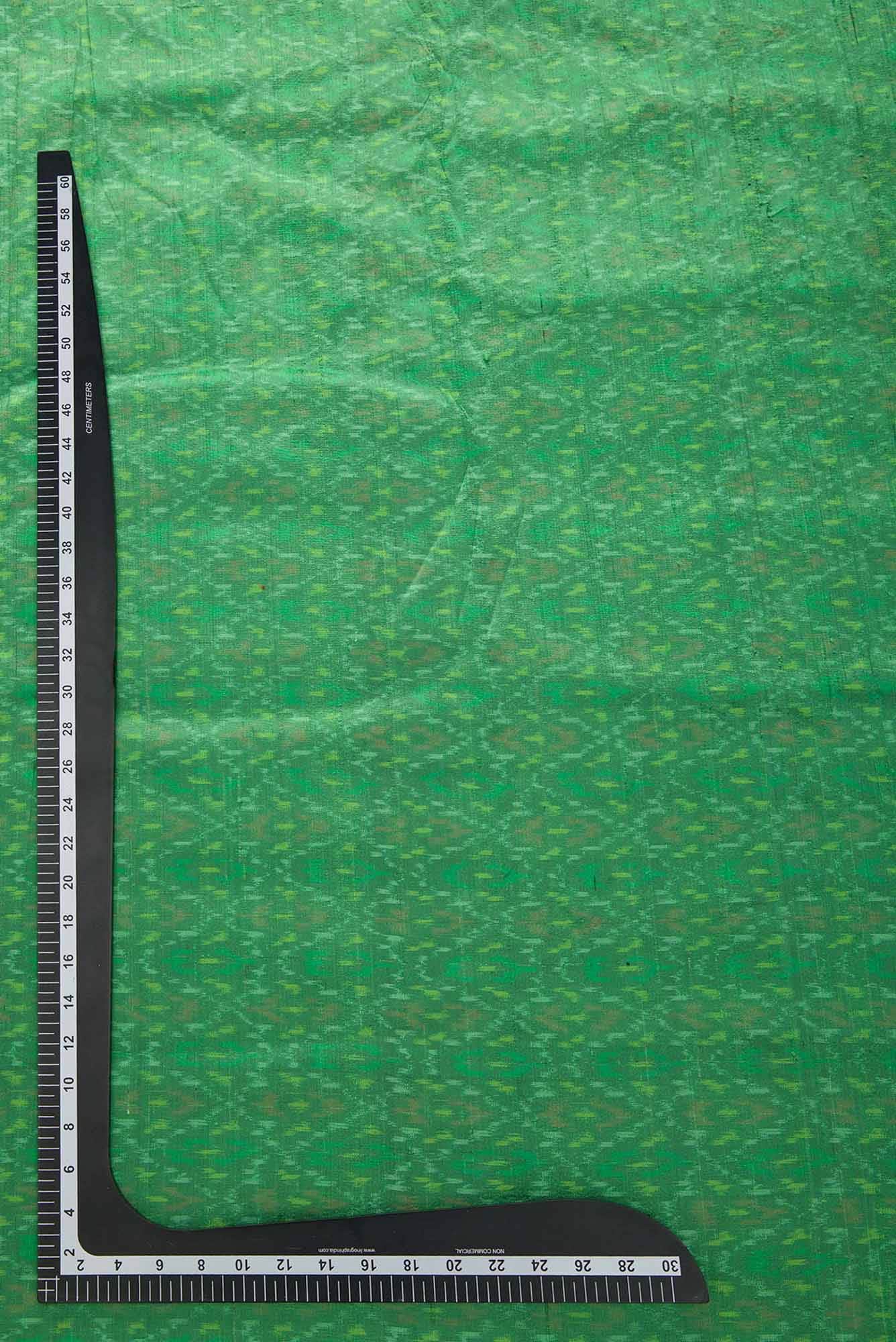 Green Raw Silk Dress Material