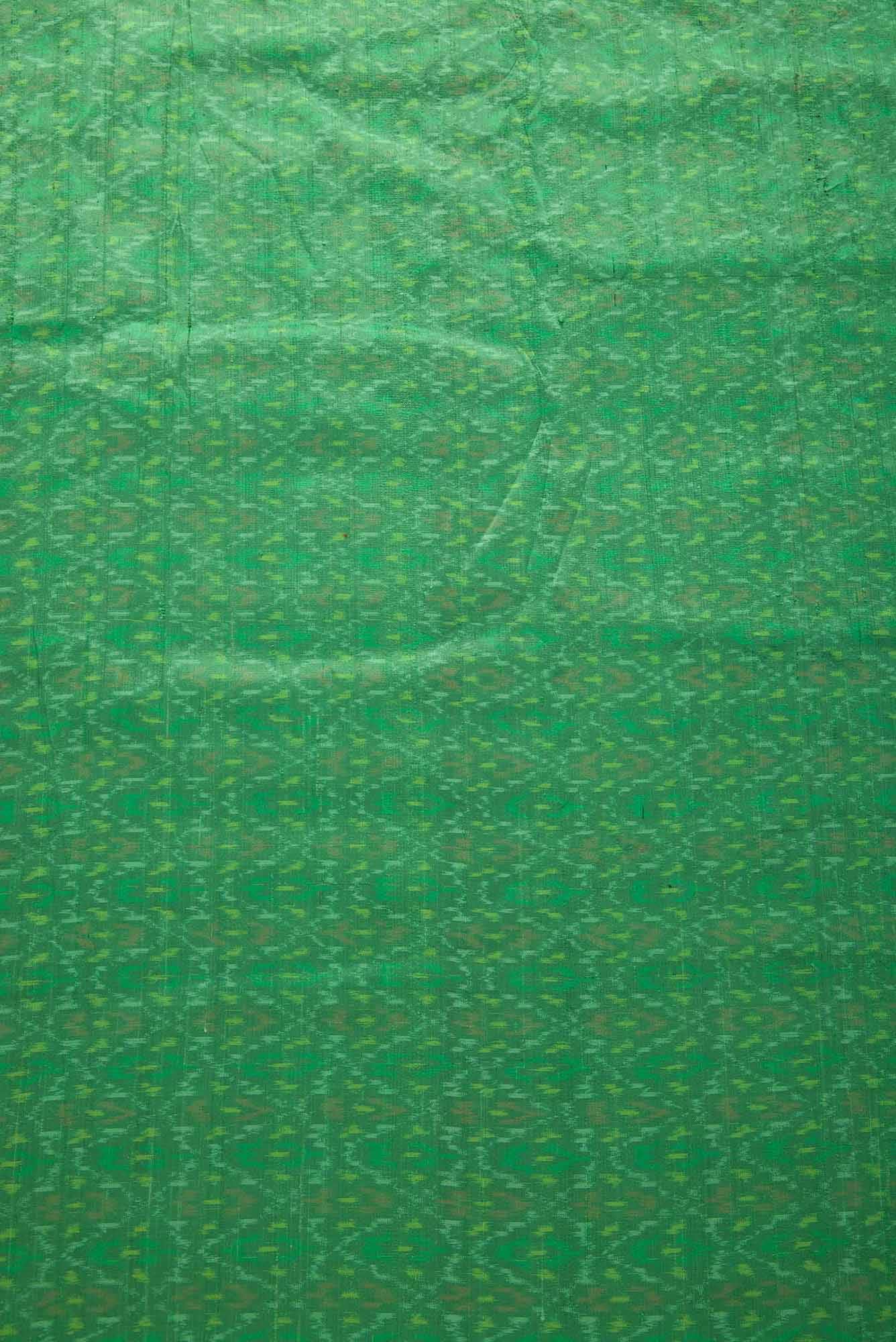 Green Raw Silk Dress Material