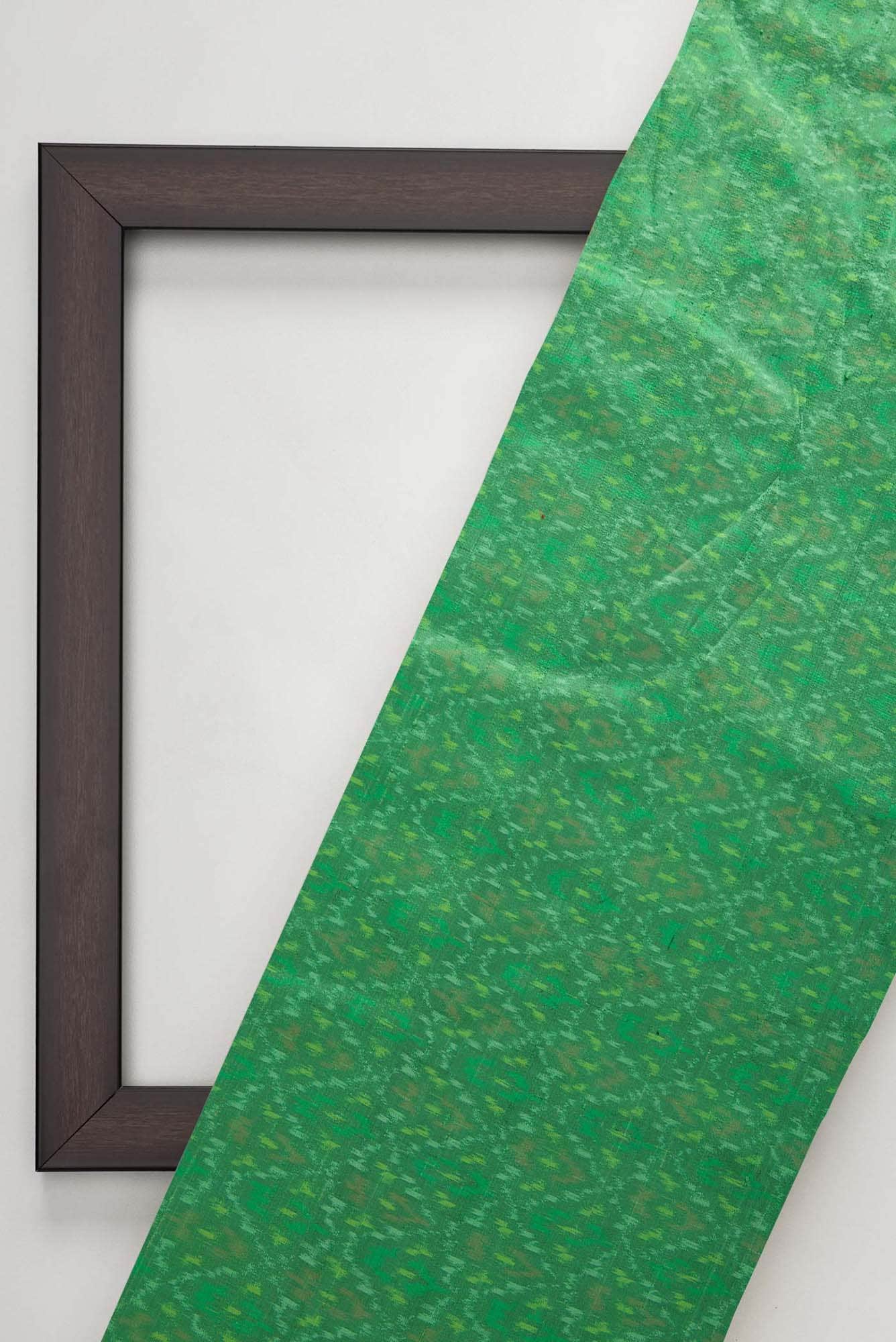 Green Raw Silk Dress Material