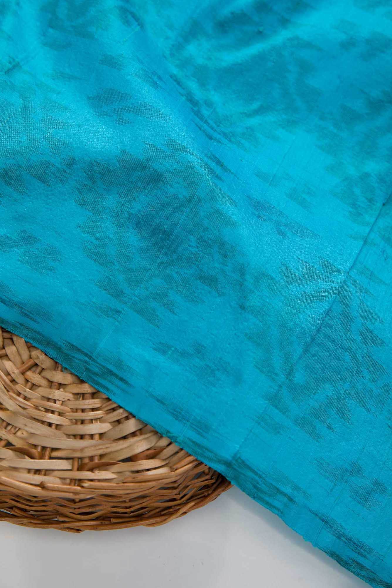 Sky Blue Raw Silk Dress Material