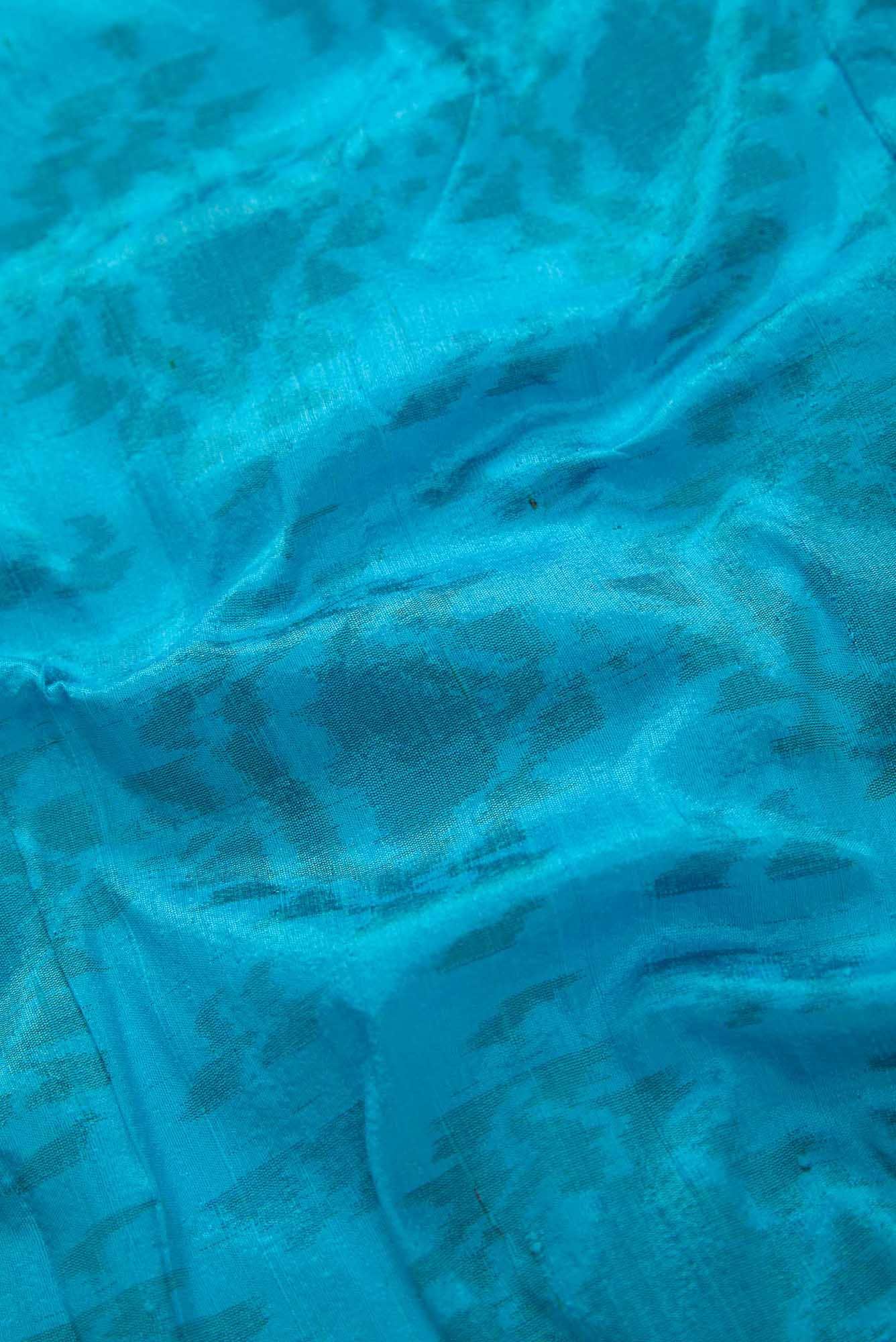 Sky Blue Raw Silk Dress Material