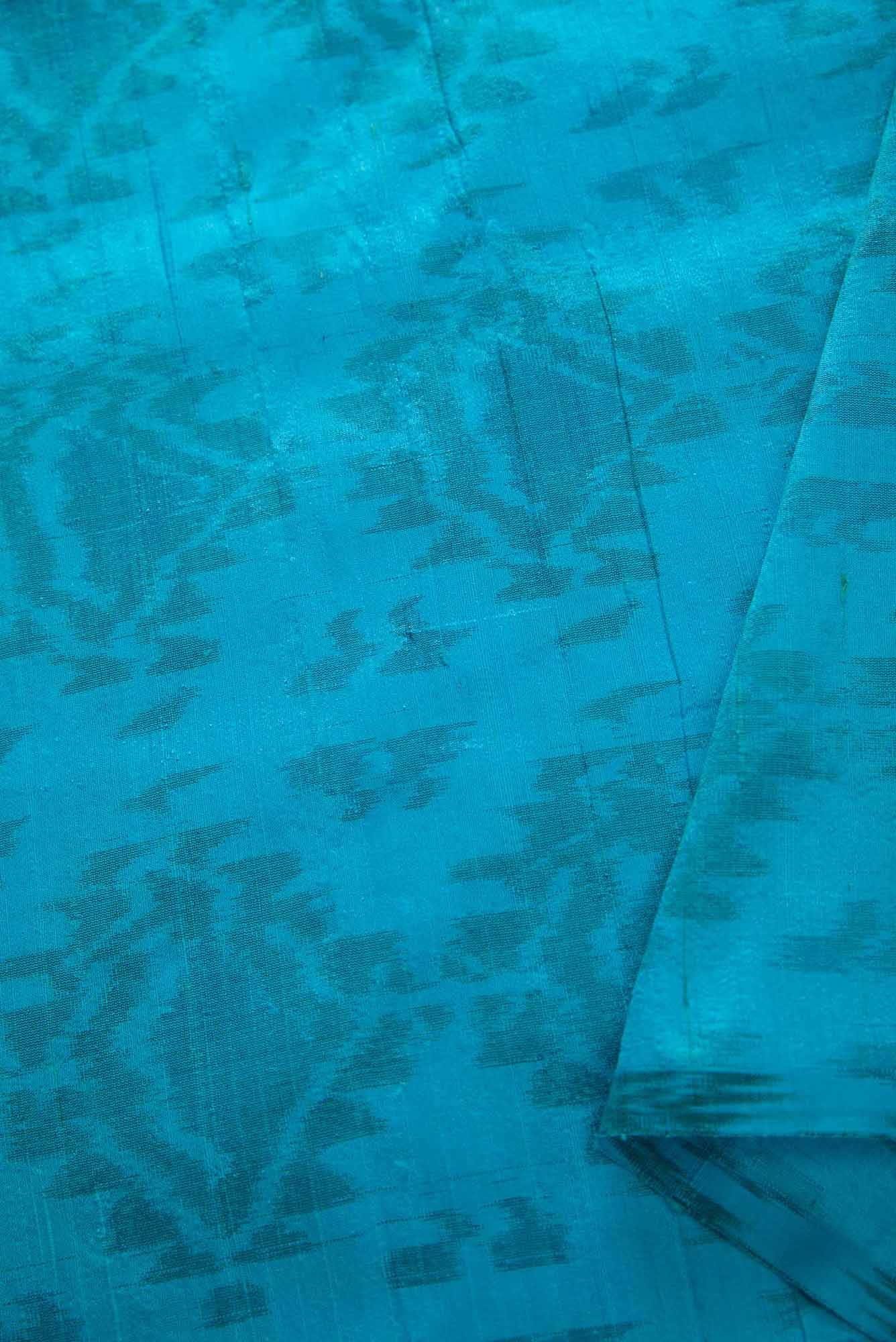 Sky Blue Raw Silk Dress Material