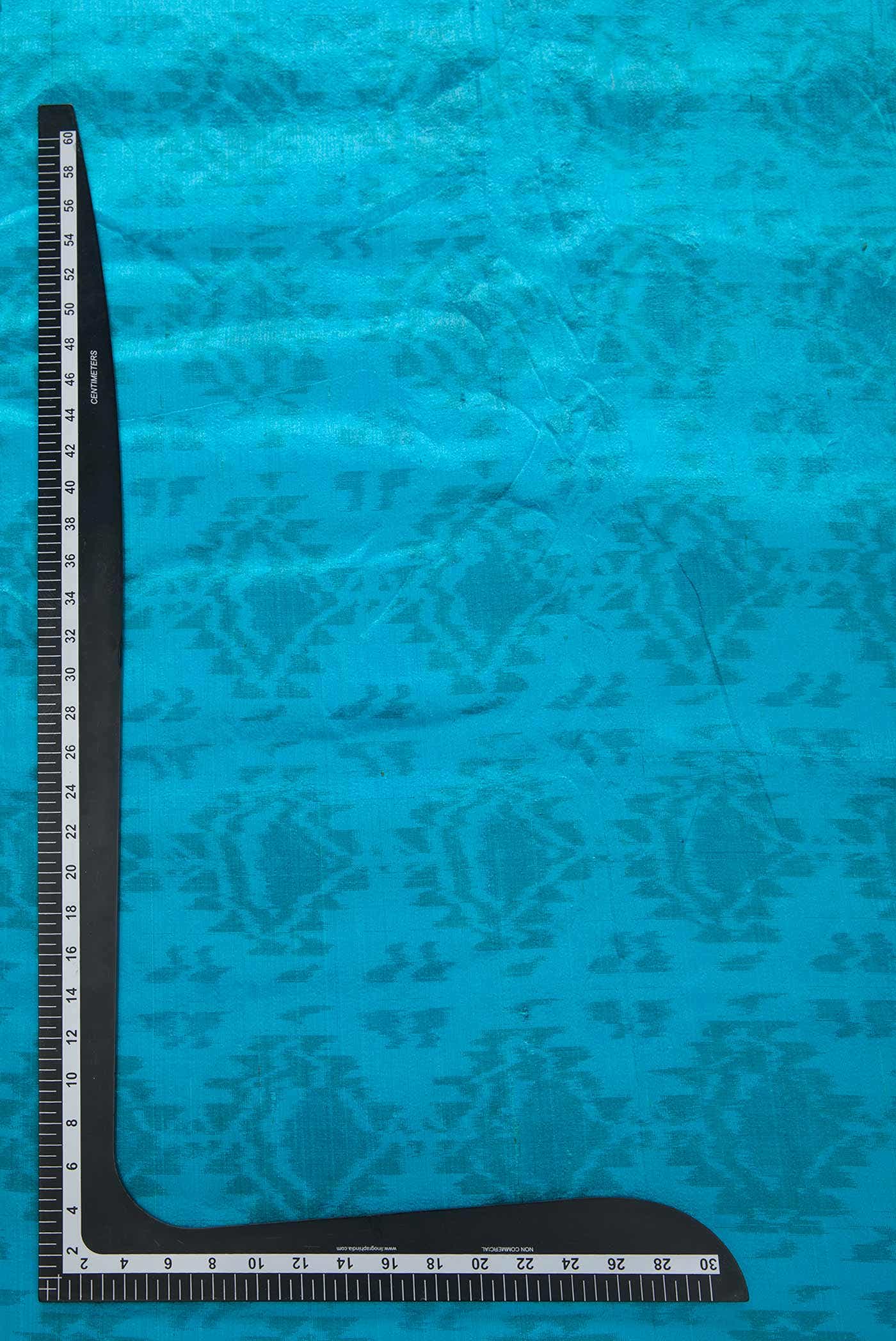 Sky Blue Raw Silk Dress Material