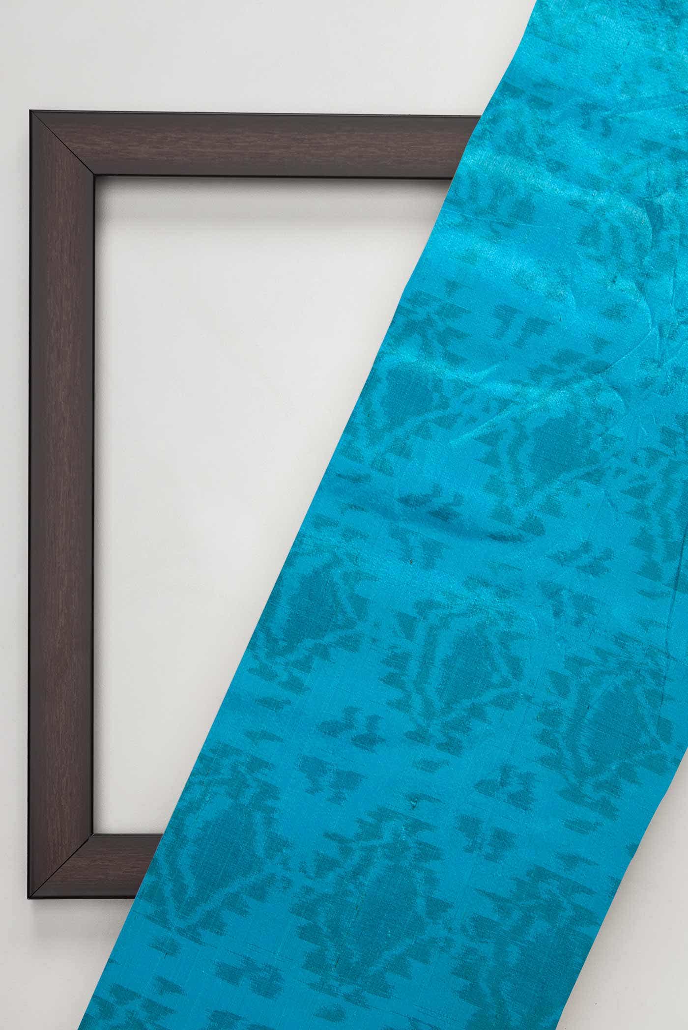 Sky Blue Raw Silk Dress Material