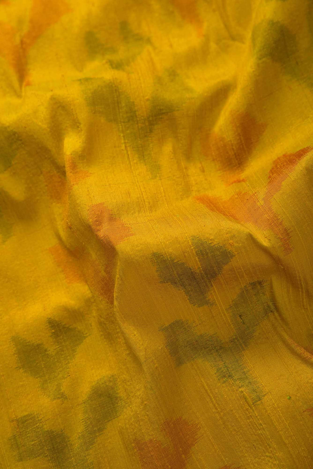 Mehandi Green Raw Silk Dress Material