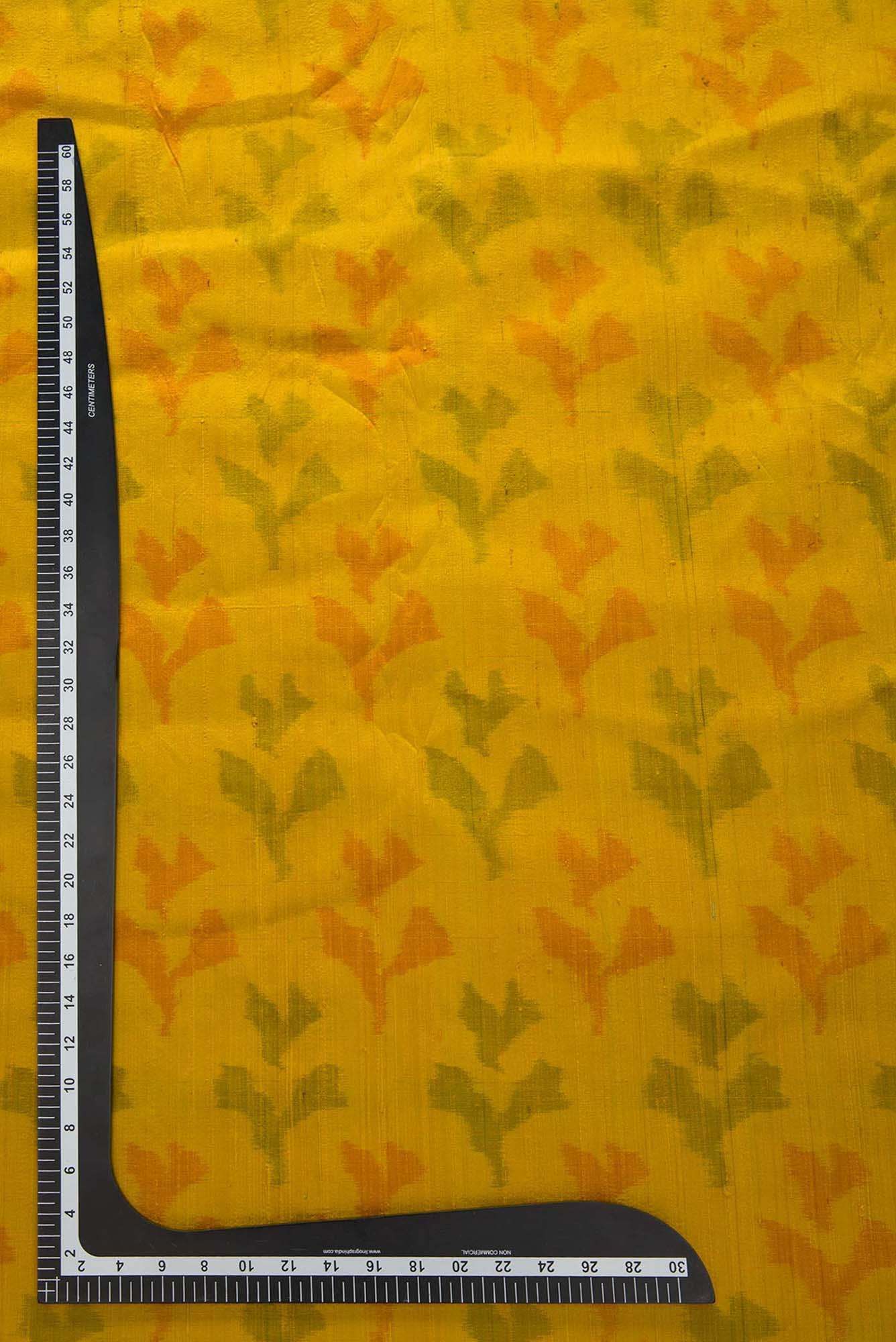 Mehandi Green Raw Silk Dress Material