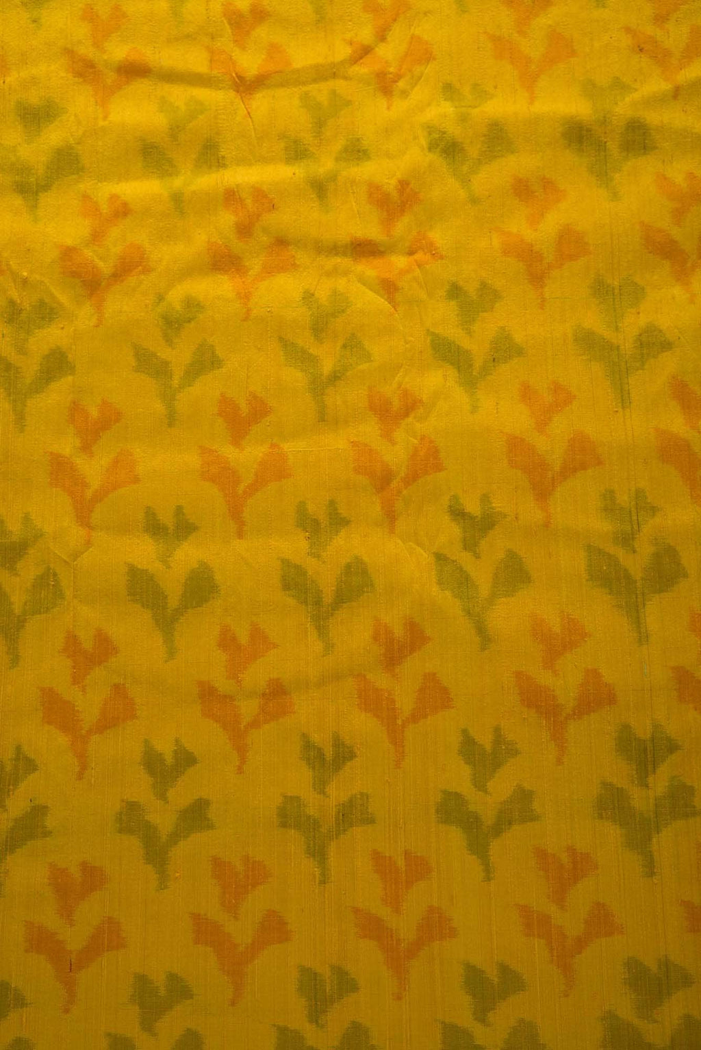 Mehandi Green Raw Silk Dress Material