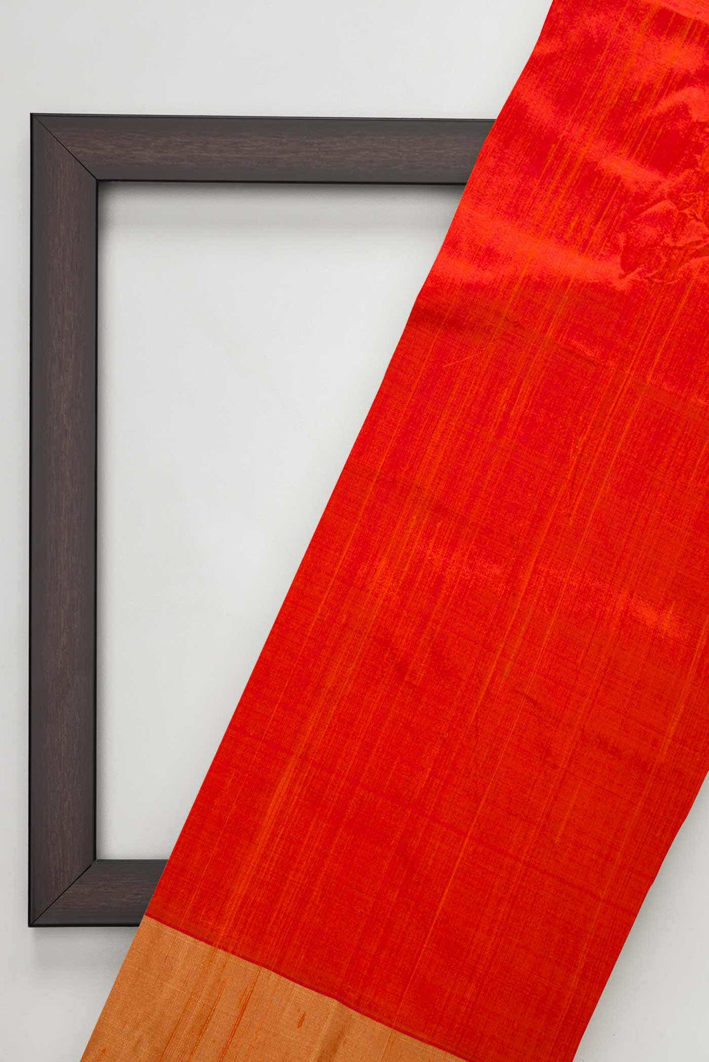 Orange Raw Silk Dress Material