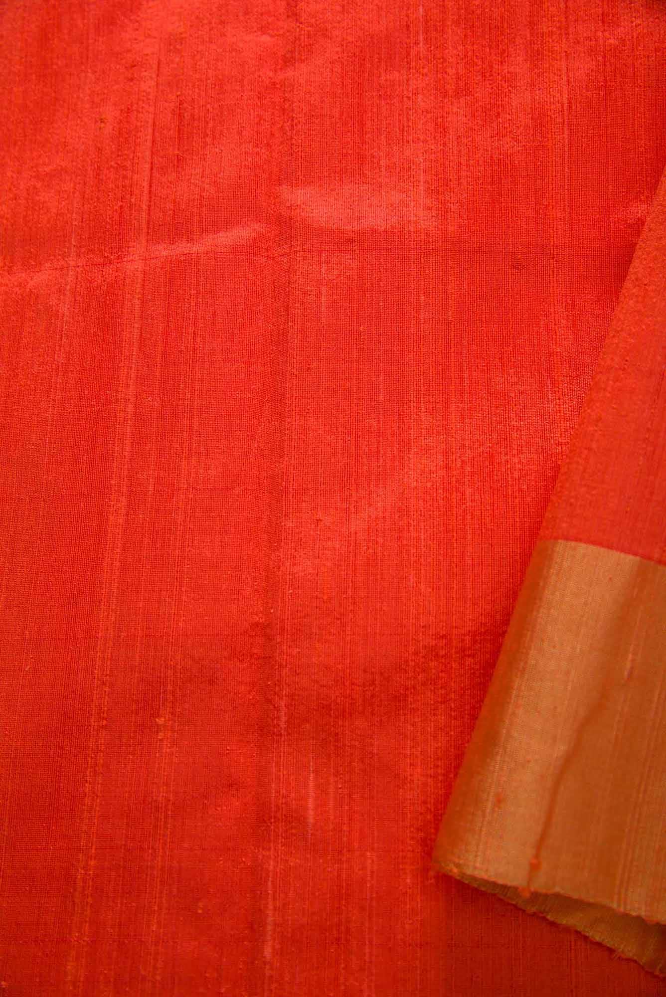 Peach Raw Silk Dress Material