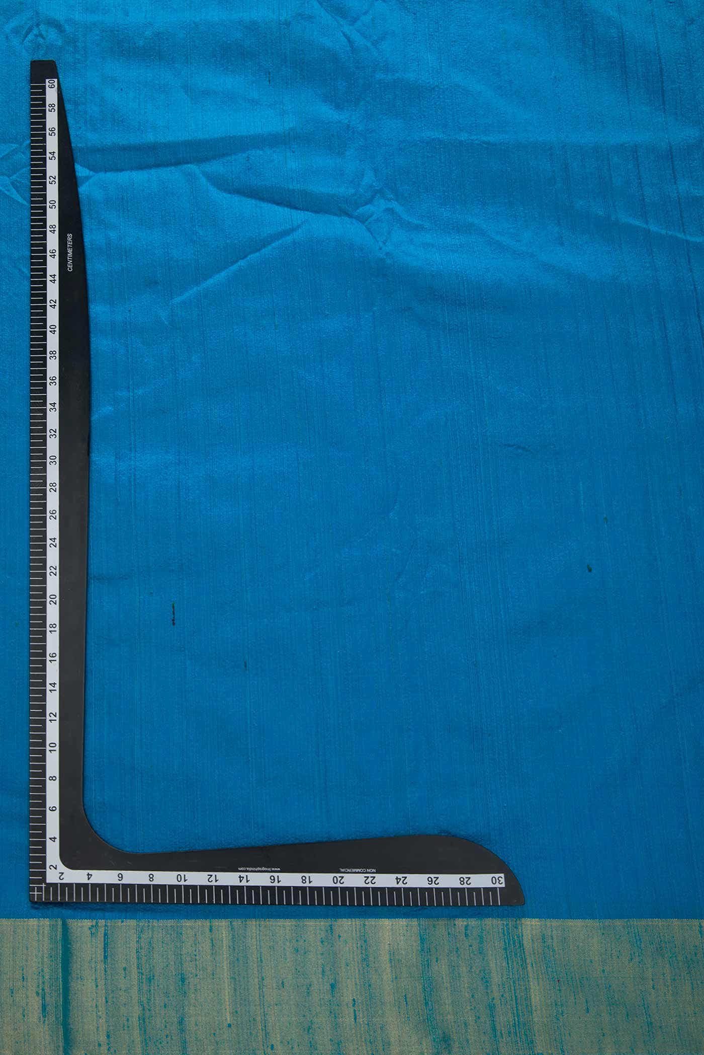 Blue Raw Silk Dress Material