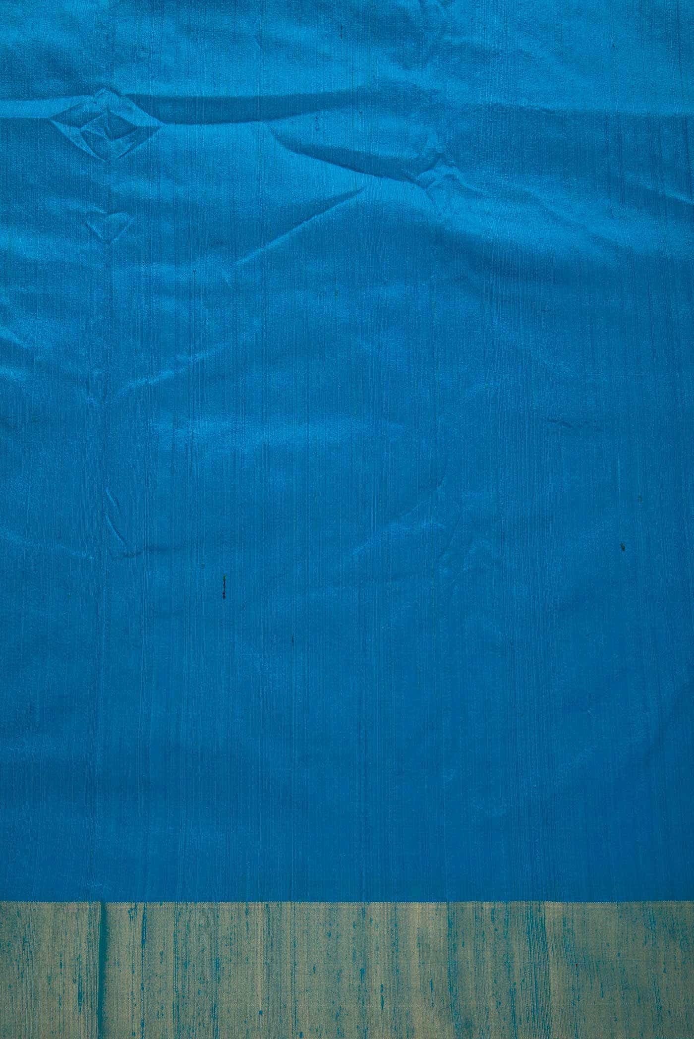Blue Raw Silk Dress Material