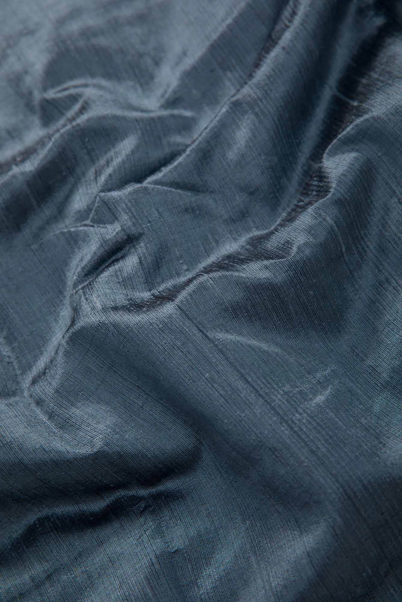 Grey Raw Silk Dress Material