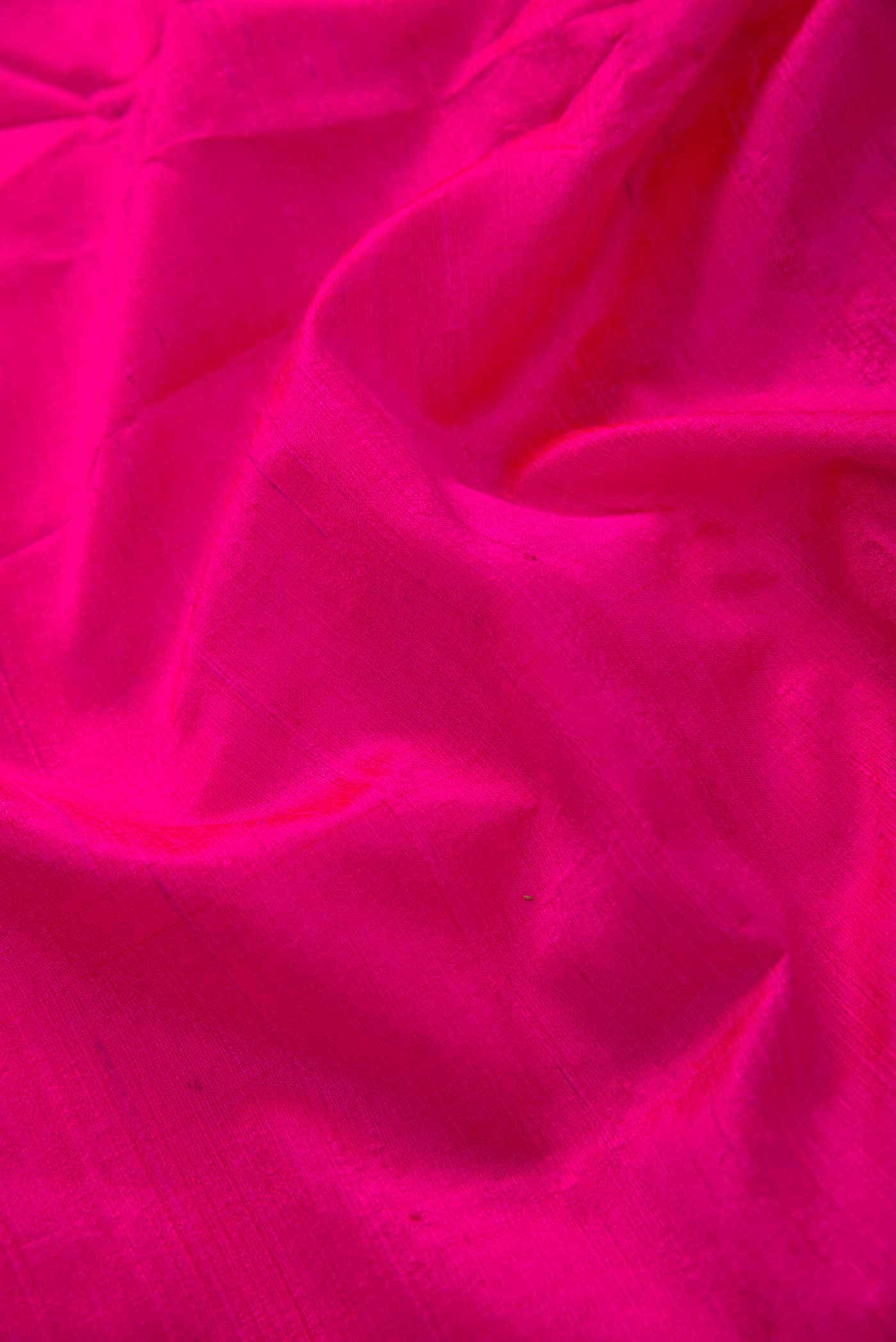 Dark Pink Raw Silk Dress Material