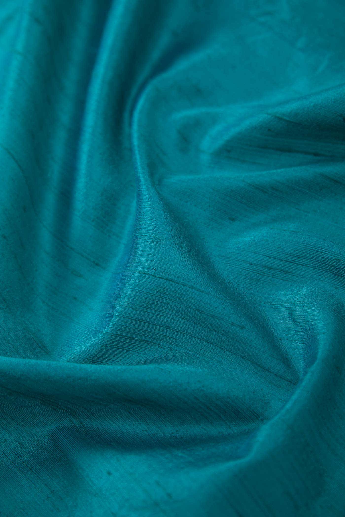 Peacock Blue Raw Silk Dress Material