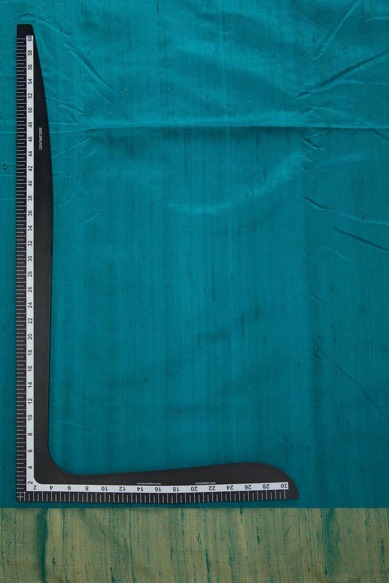 Peacock Blue Raw Silk Dress Material