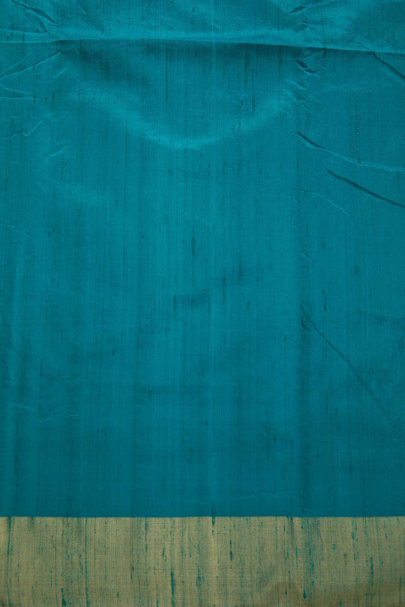 Peacock Blue Raw Silk Dress Material