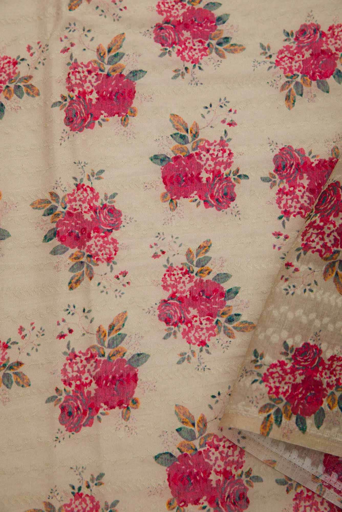 Sandal Chanderi Silk Dress Material