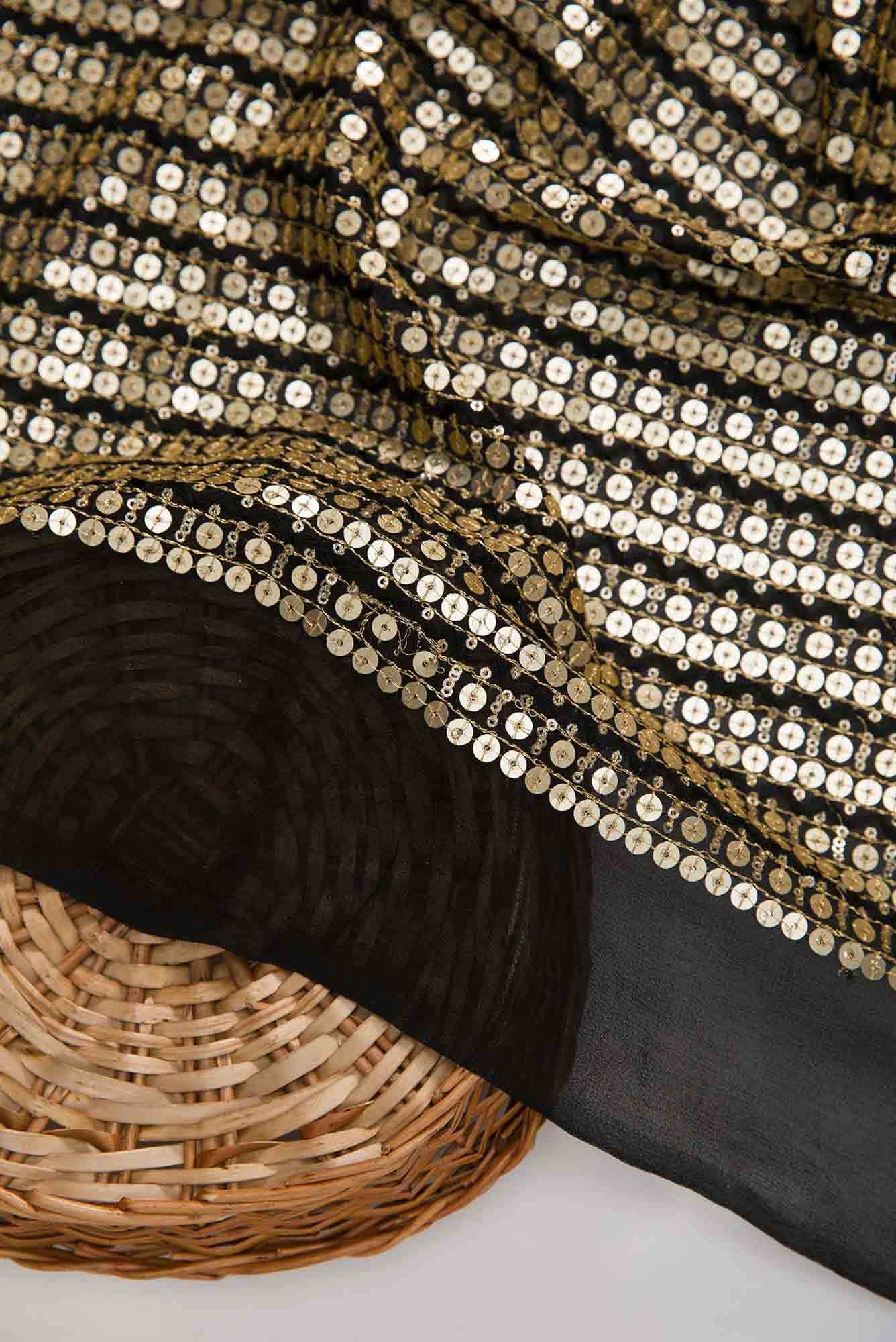 Black Georgette Dress Material