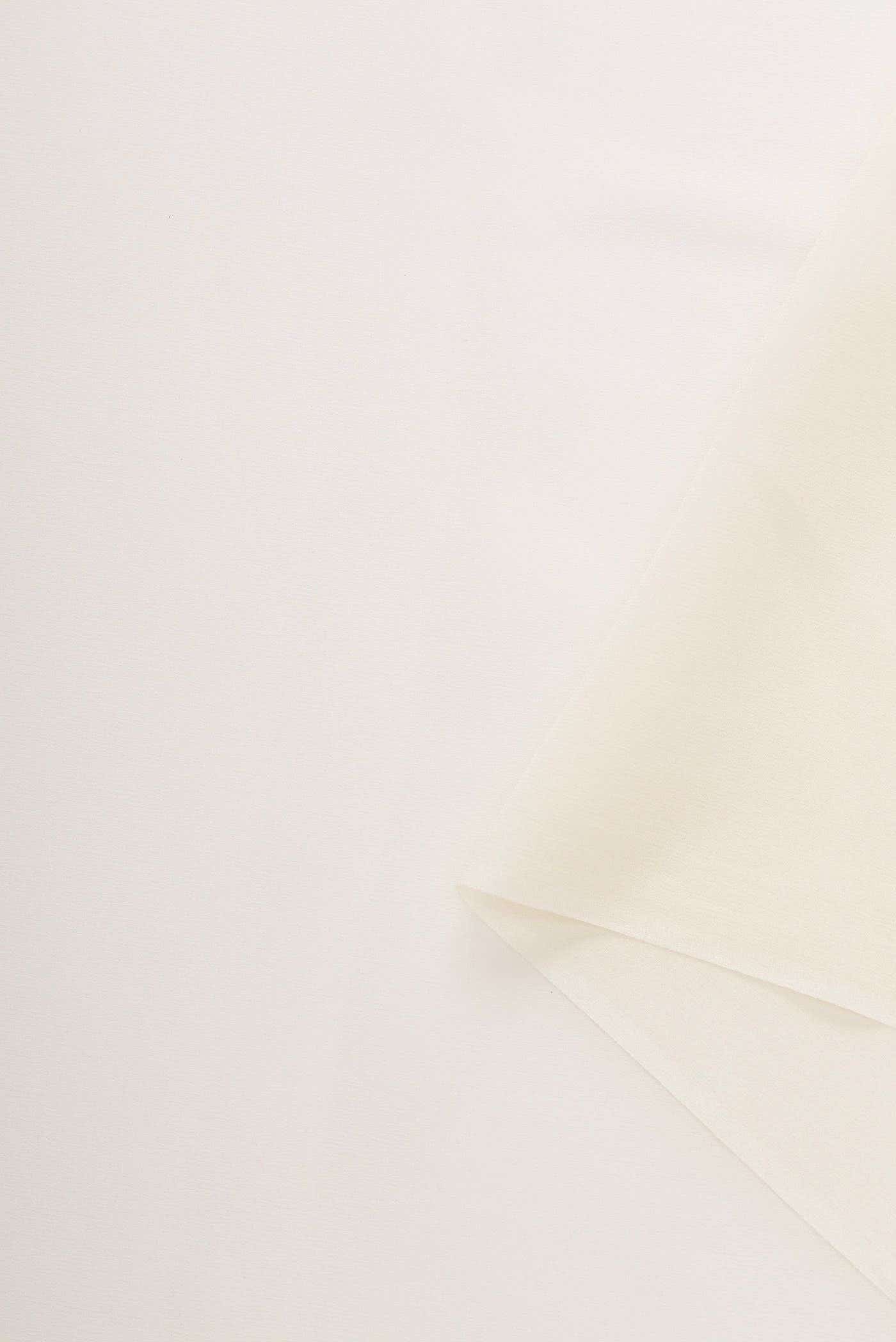 Off White Mysore Georgette Dress Material