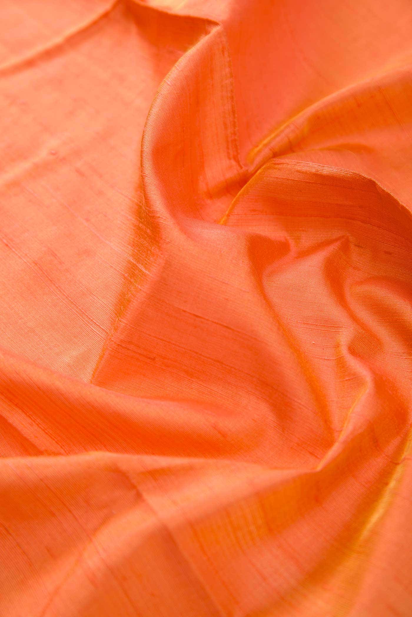 Peach Raw Silk Dress Material