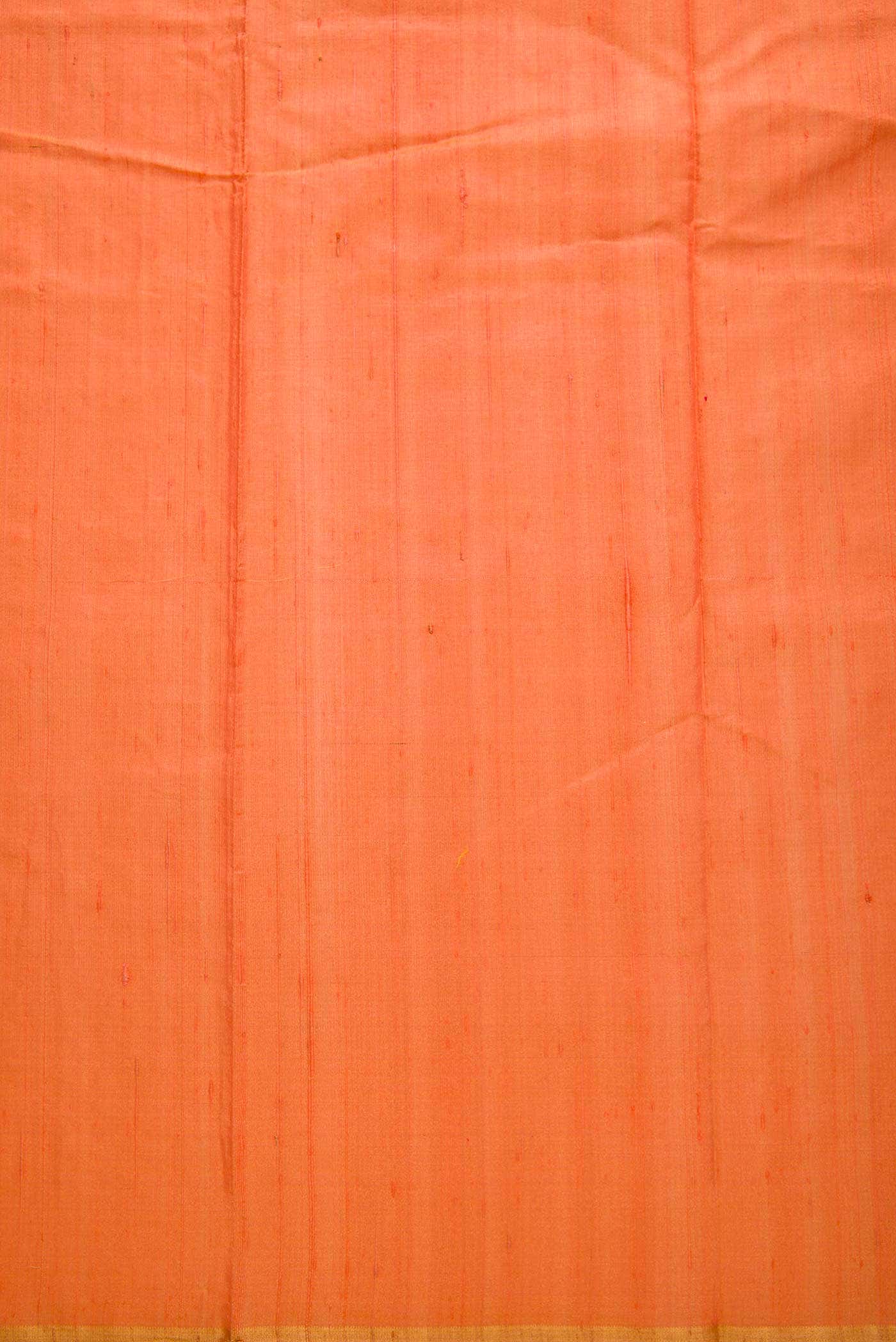 Peach Raw Silk Dress Material