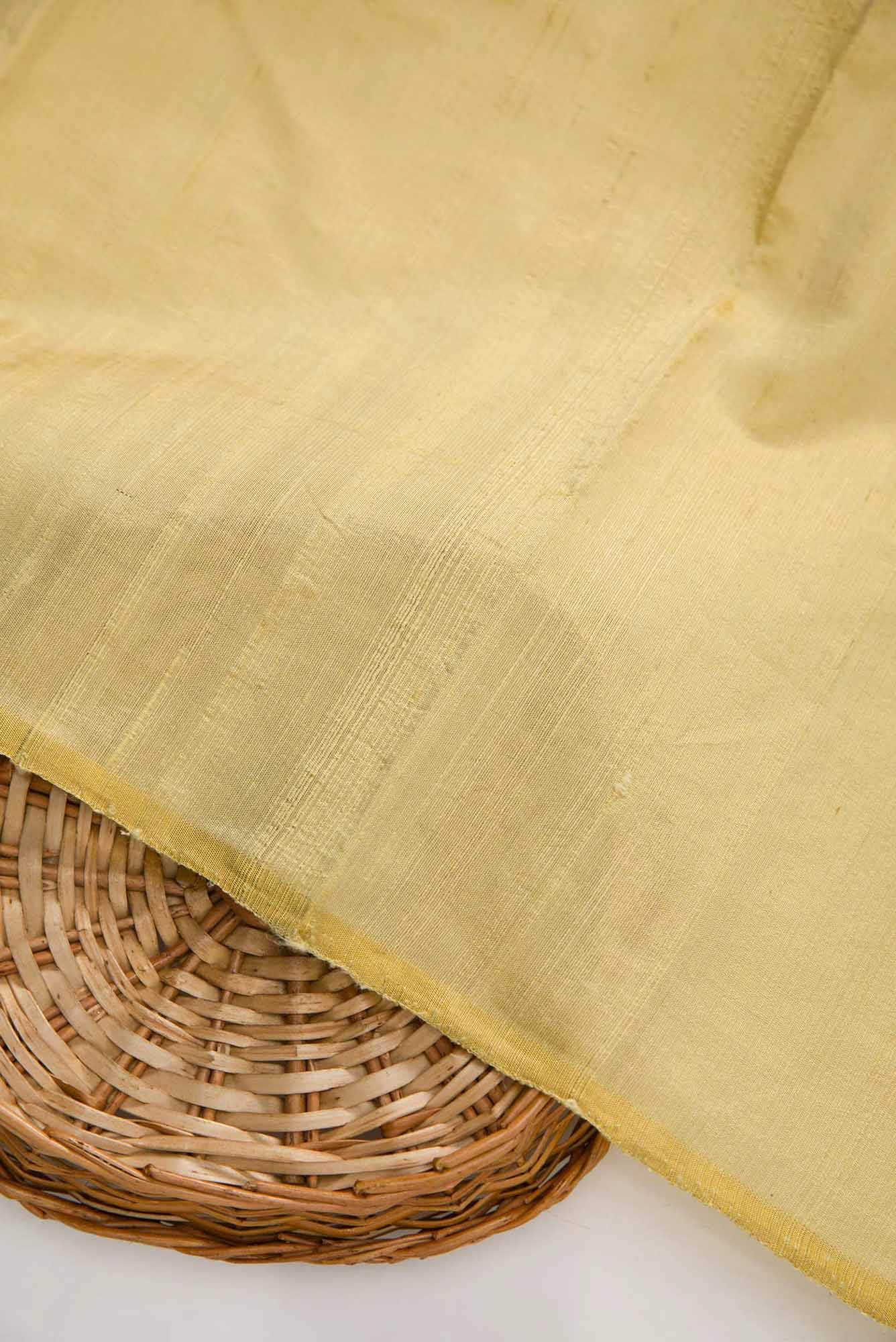 Gold Raw Silk Dress Material