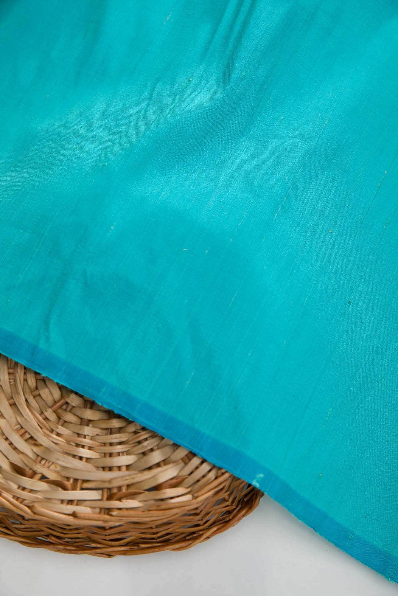 Sky Blue Raw Silk Dress Material