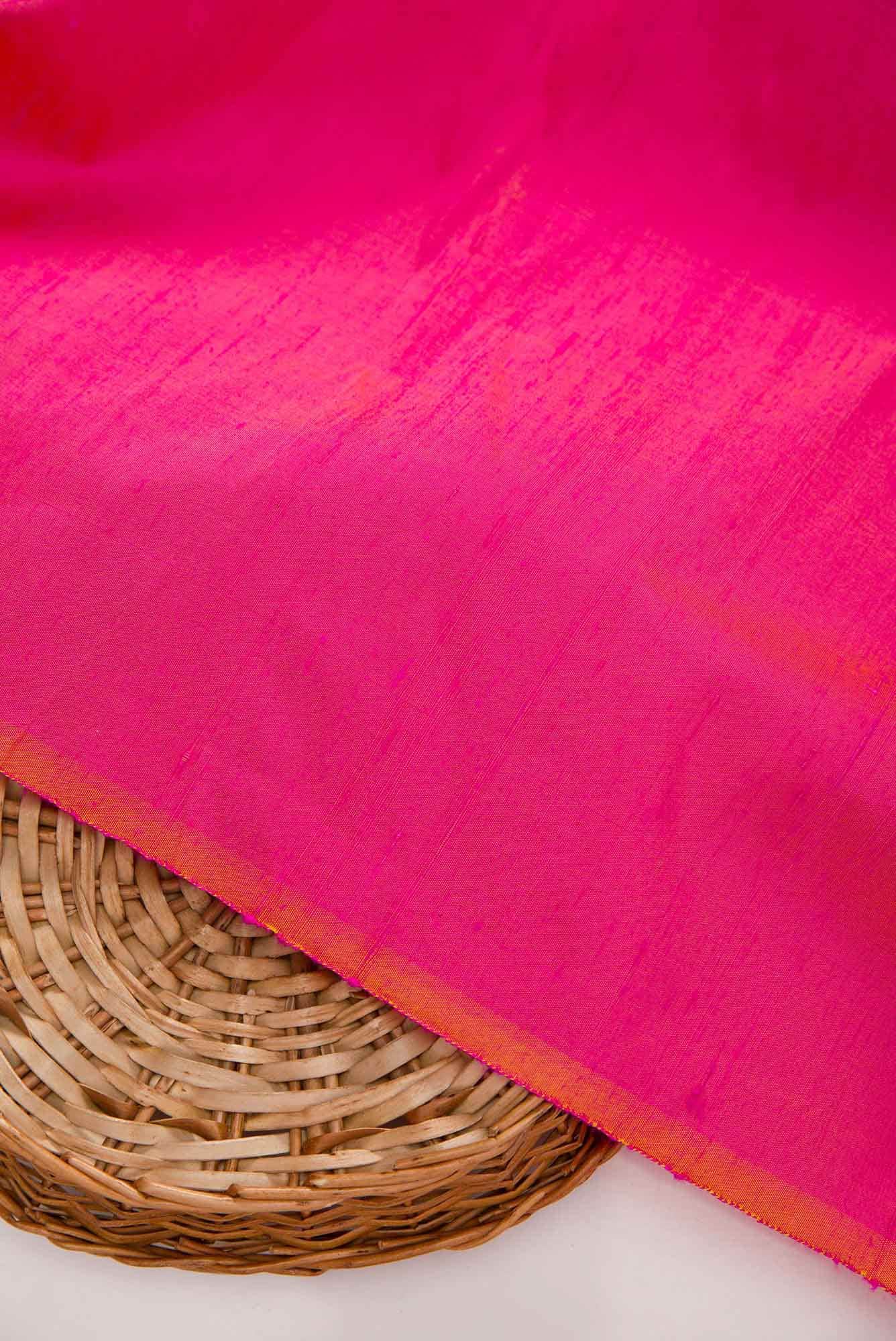Pink Raw Silk Dress Material