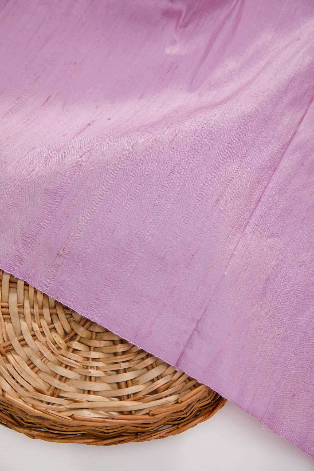 Lavender Raw Silk Dress Material