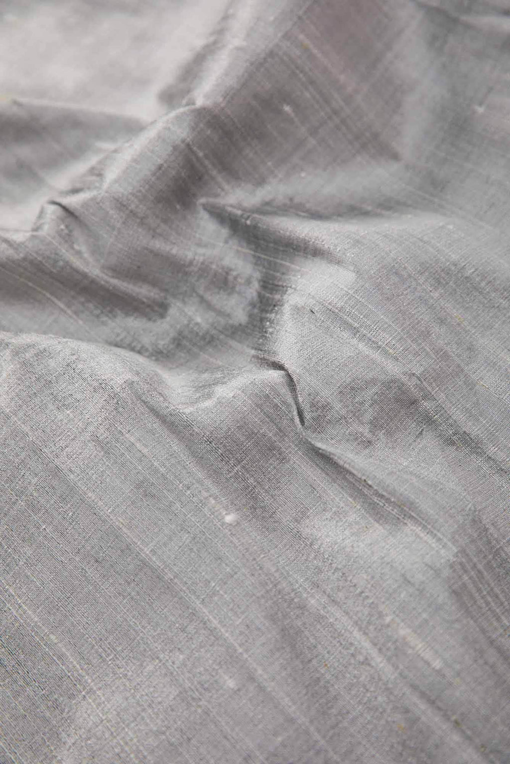 Grey Raw Silk Dress Material