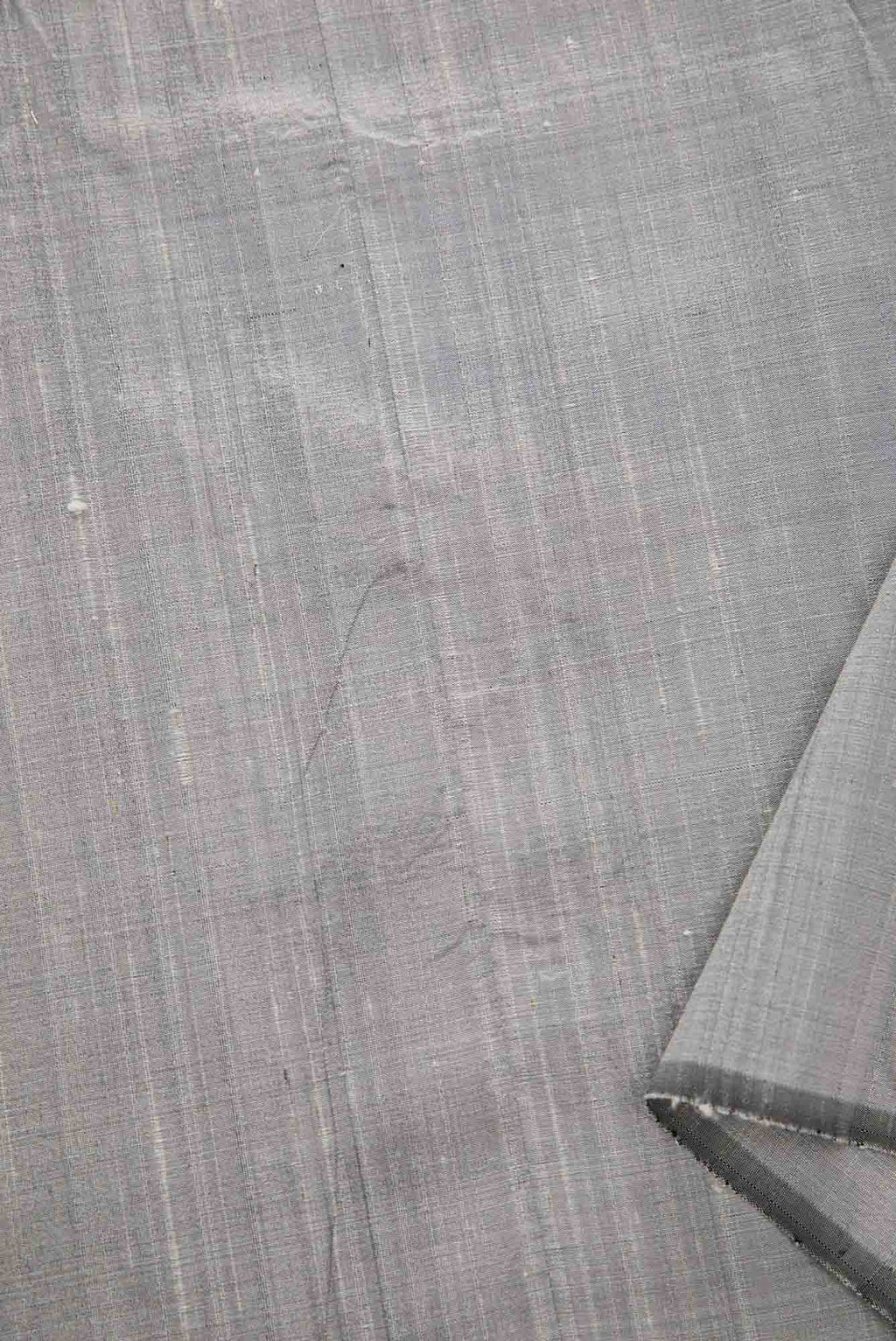 Grey Raw Silk Dress Material