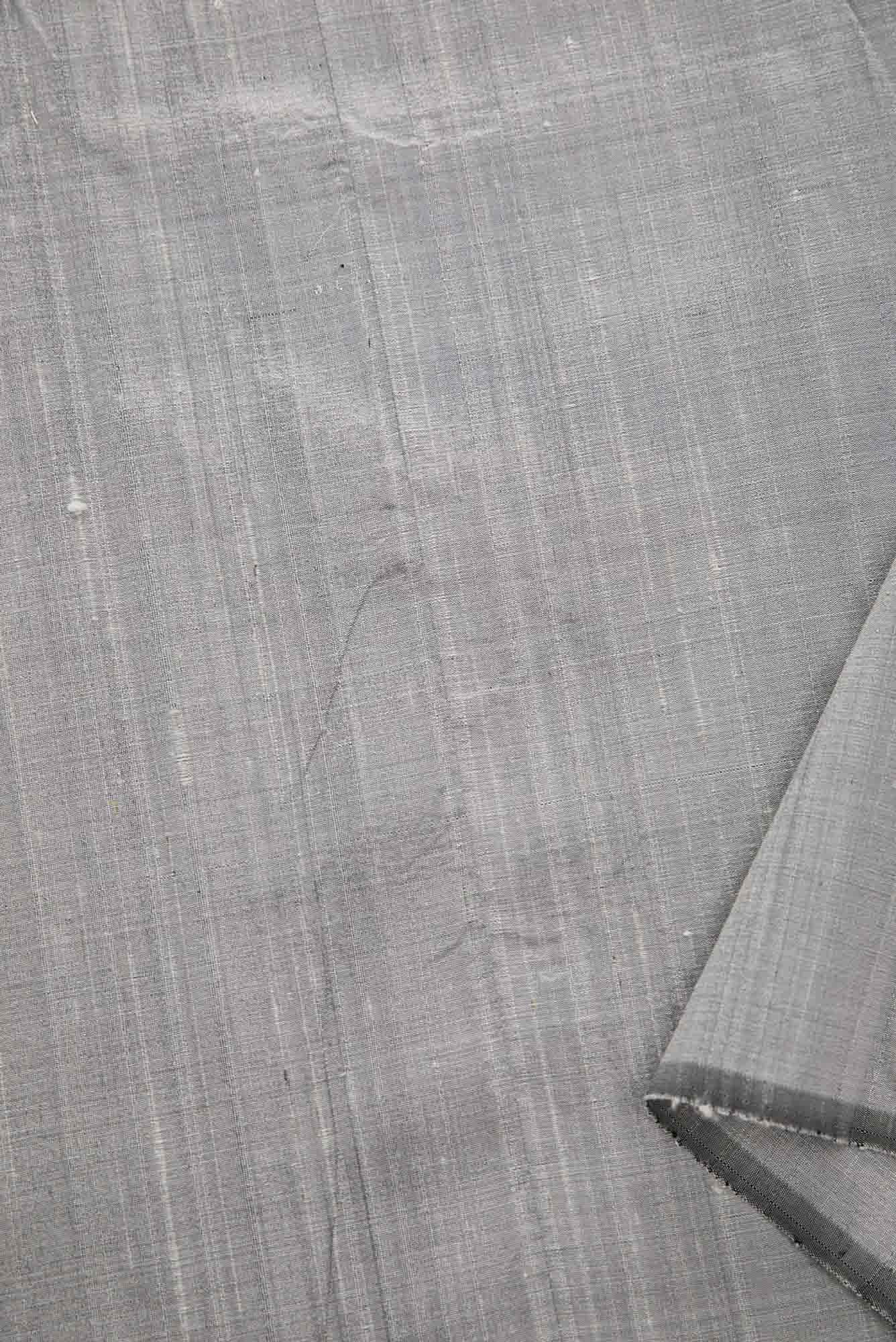 Grey Raw Silk Dress Material