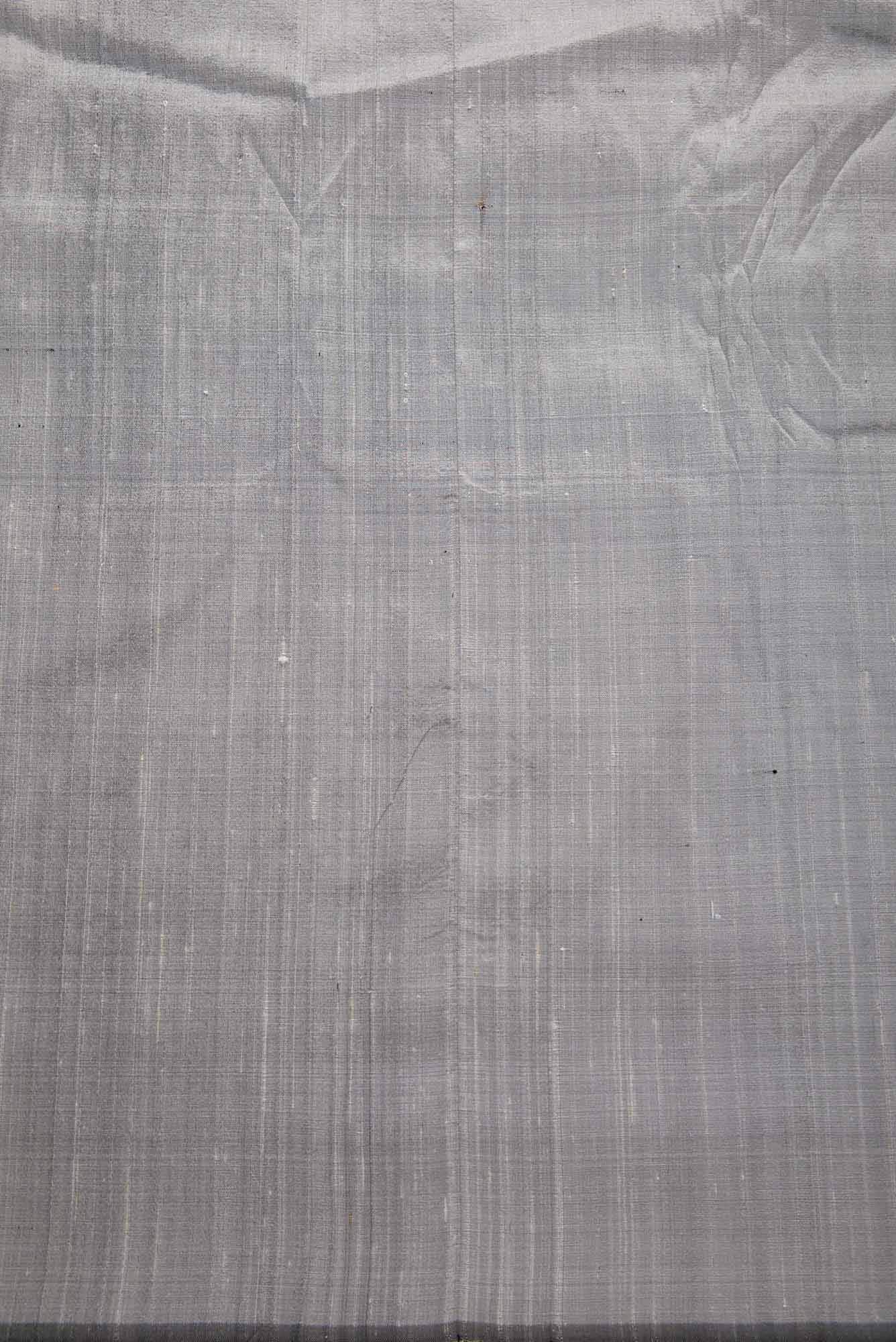 Grey Raw Silk Dress Material