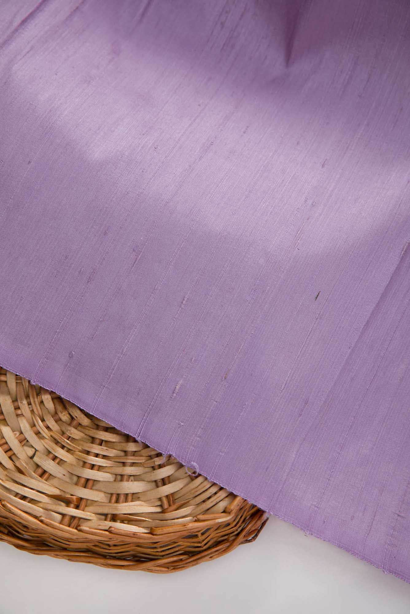 Lavender Raw Silk Dress Material
