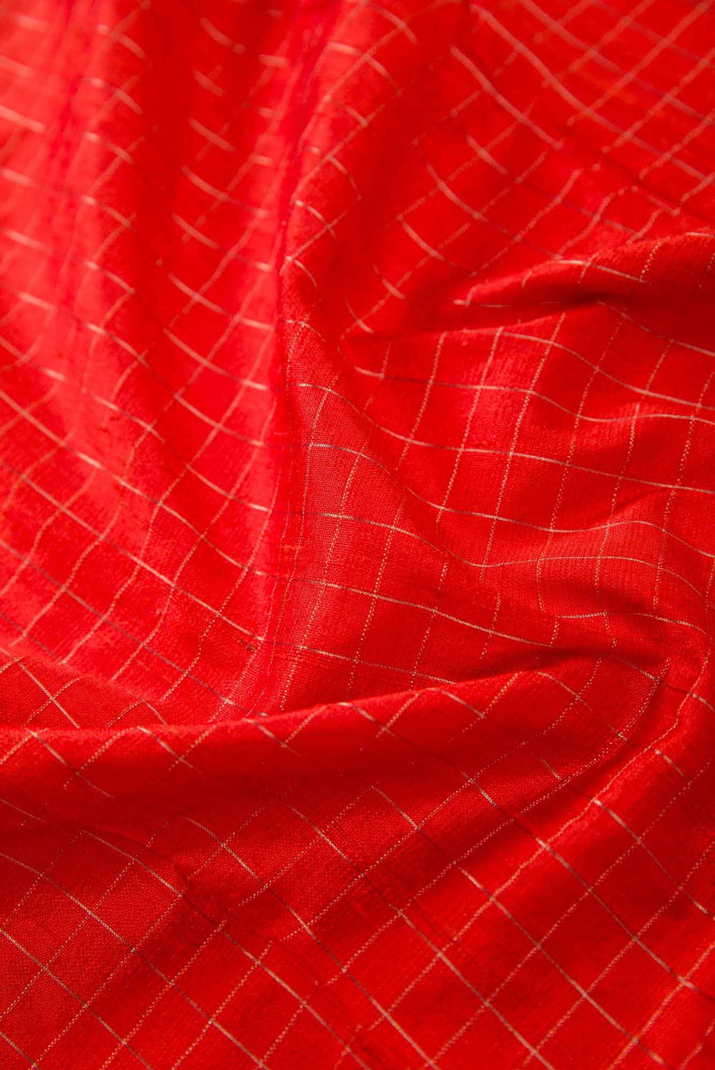 Orange Raw Silk Dress Material