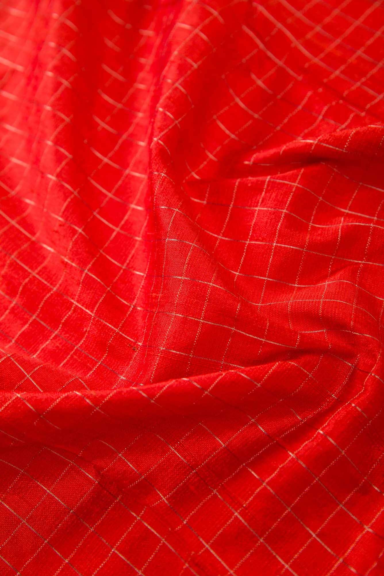 Orange Raw Silk Dress Material