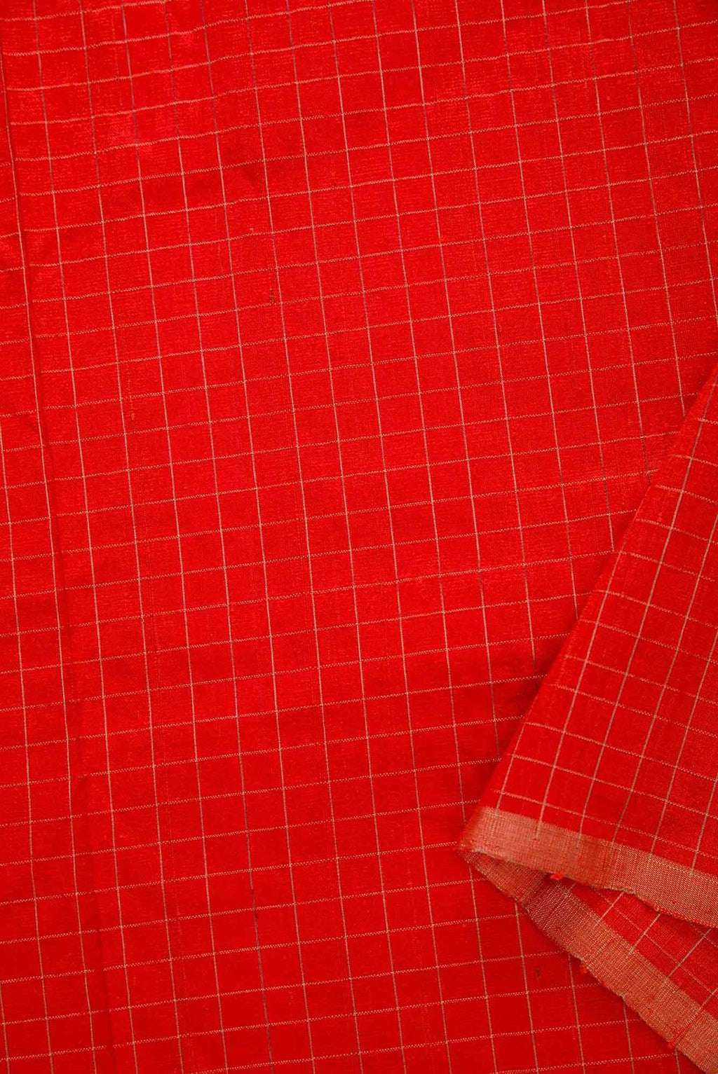 Orange Raw Silk Dress Material