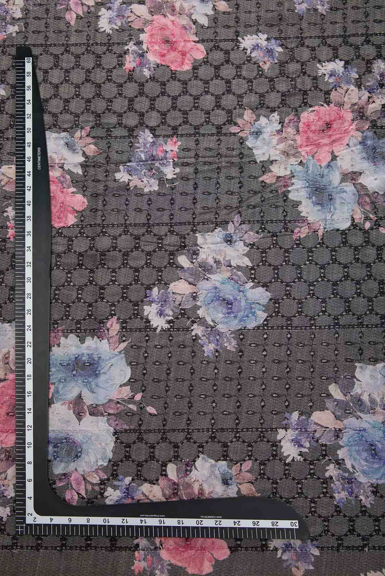 Grey Cotton Dress Material
