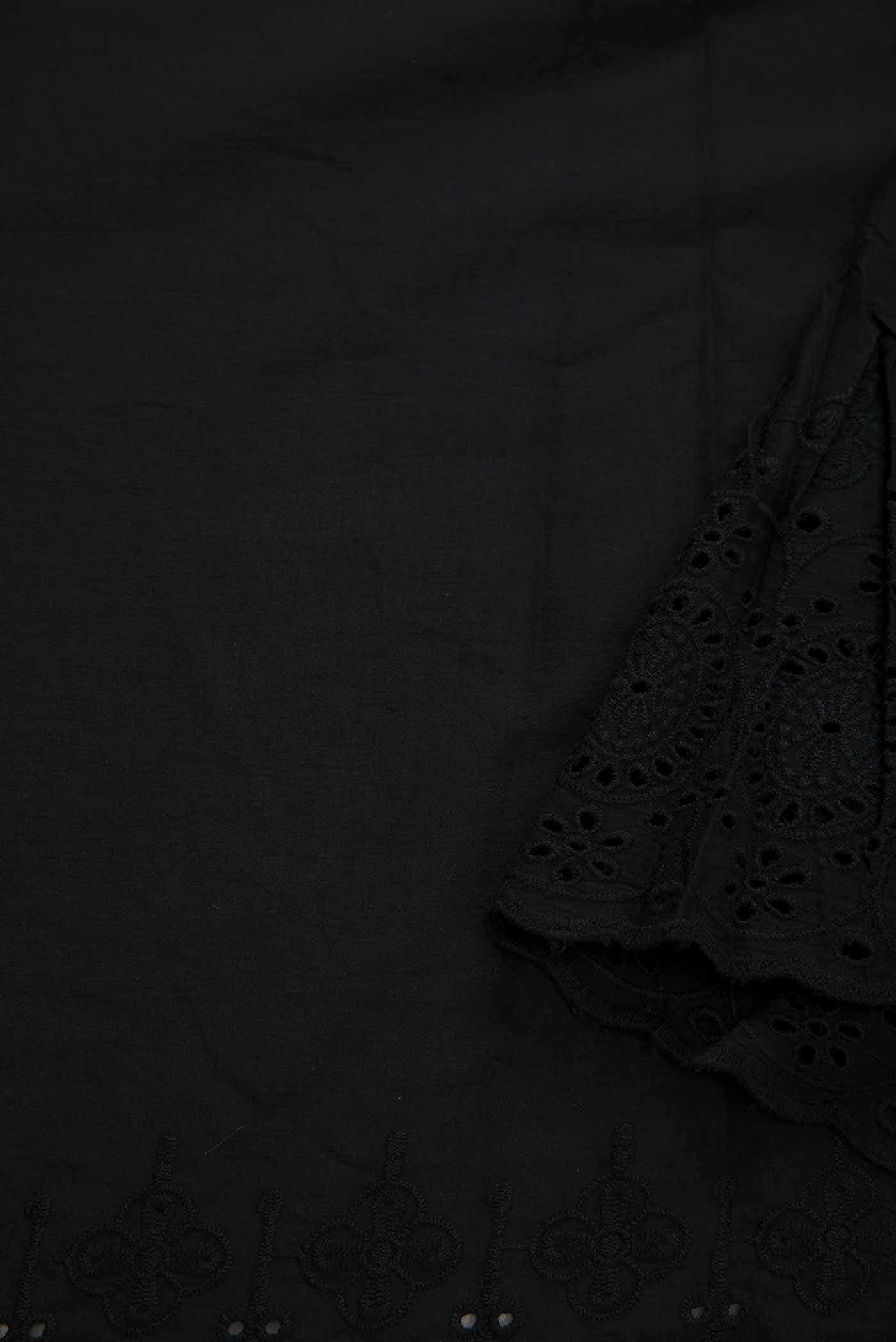 Black Cotton Dress Material