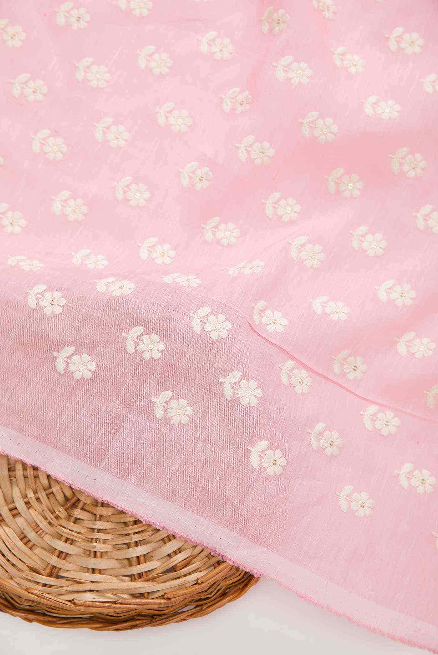 Pink Satin Silk Dress Material