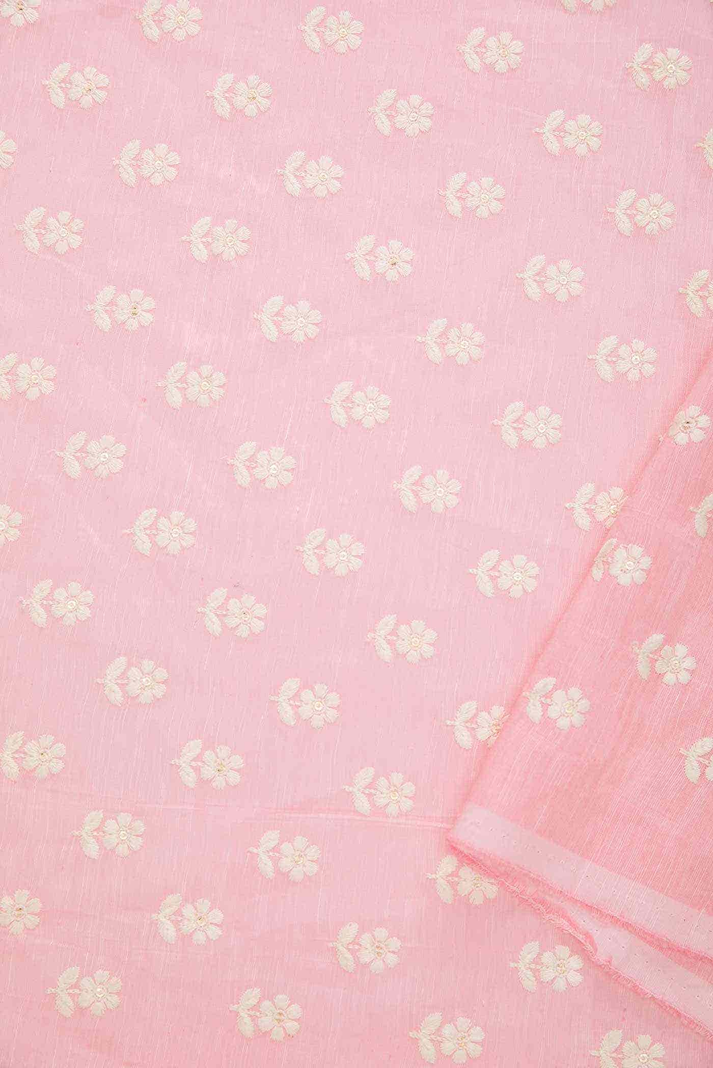 Pink Satin Silk Dress Material