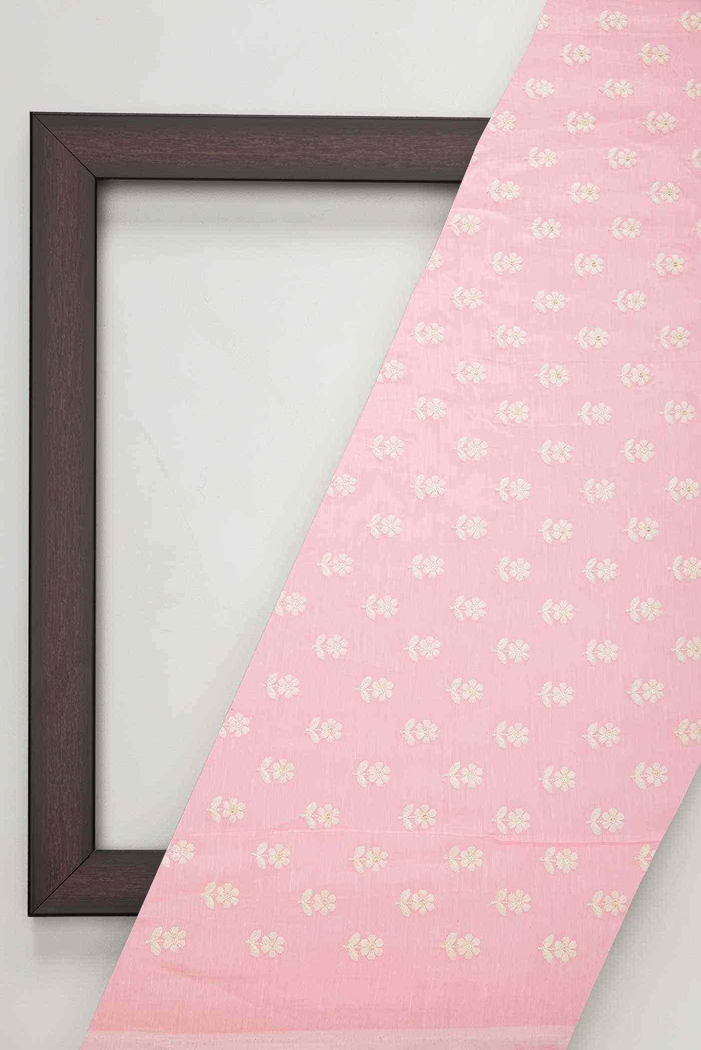 Pink Satin Silk Dress Material